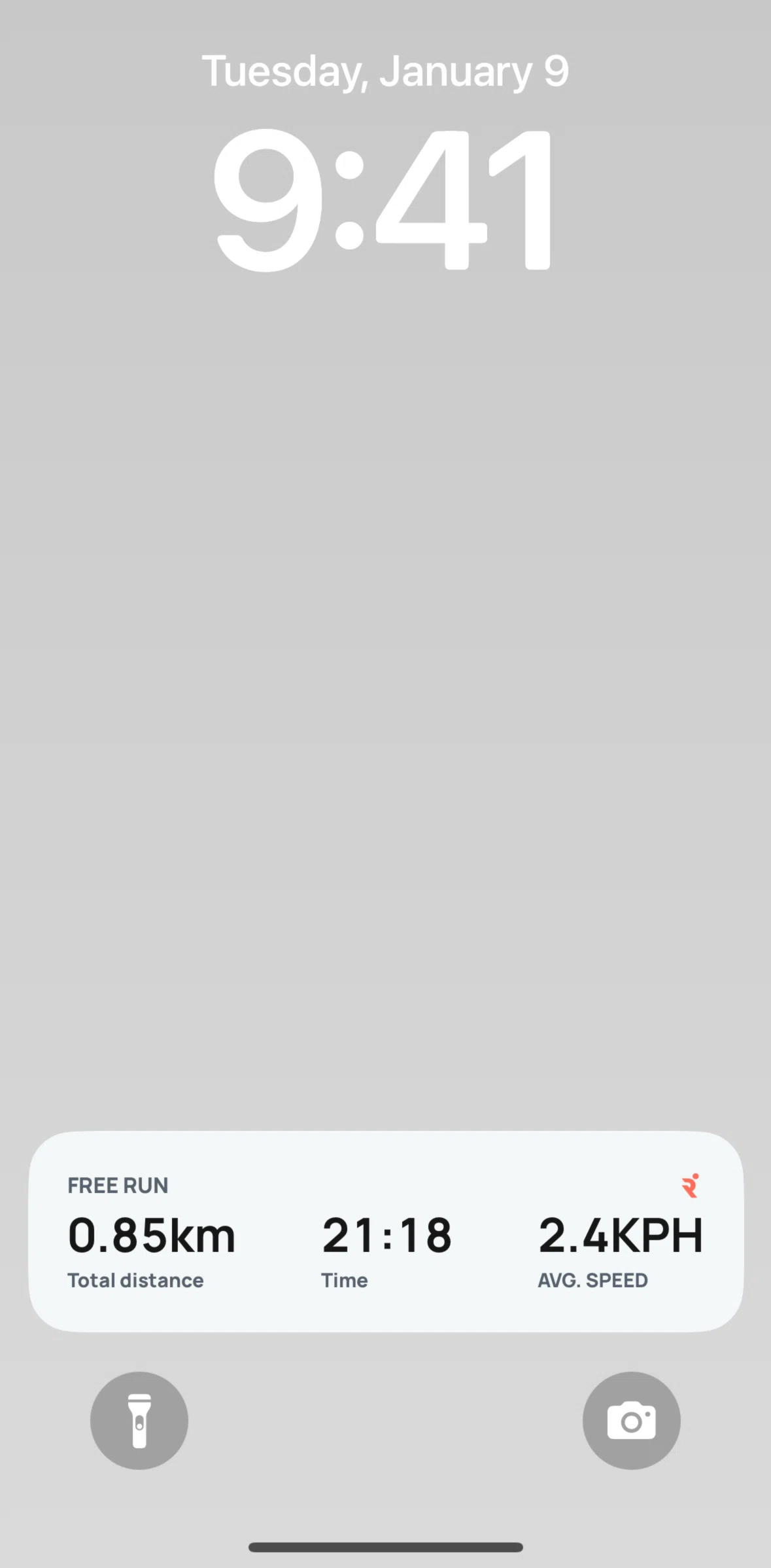Runna Screen screen in the Live Activities flow