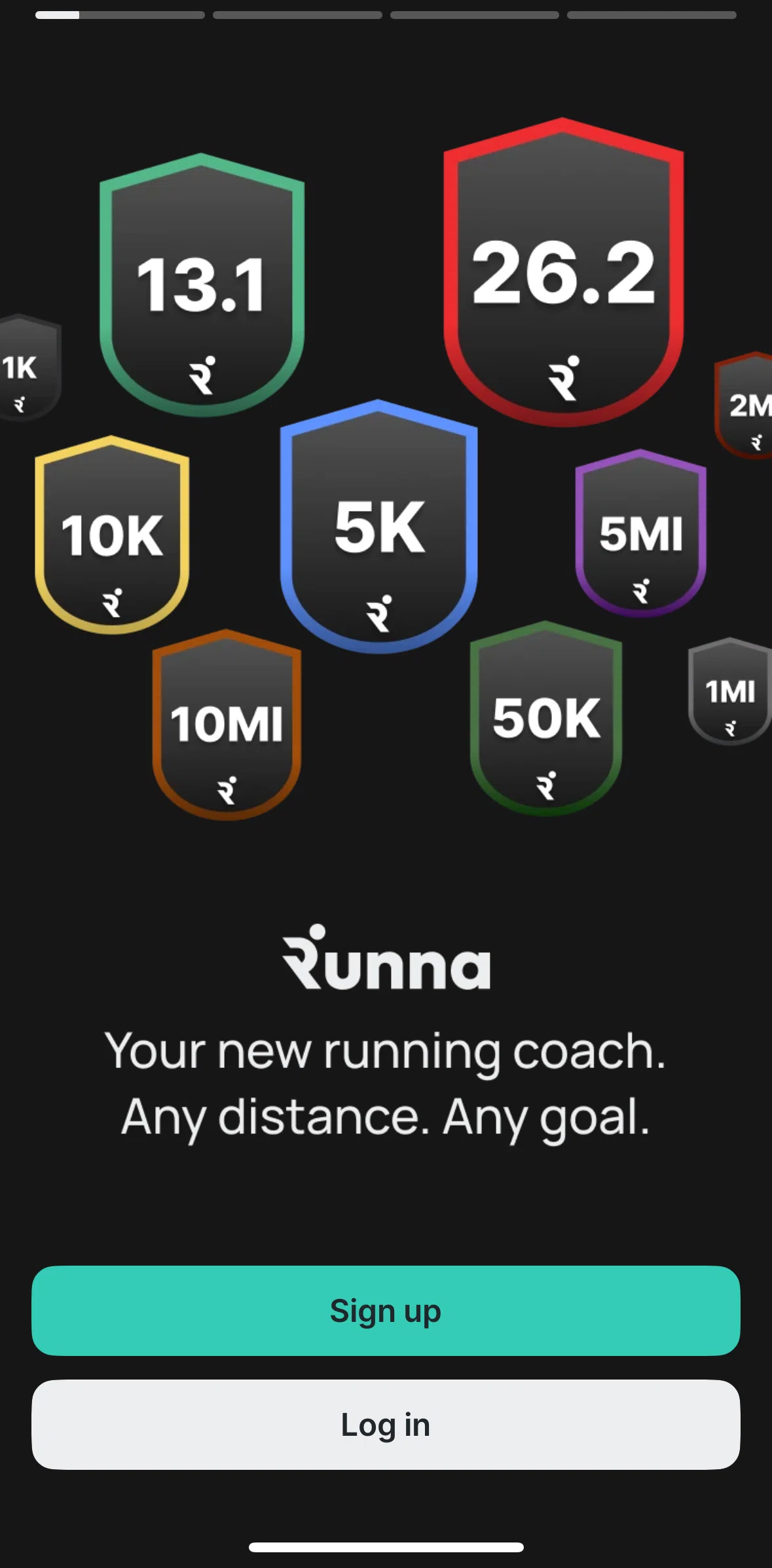 Runna Screen screen in the Logging in flow