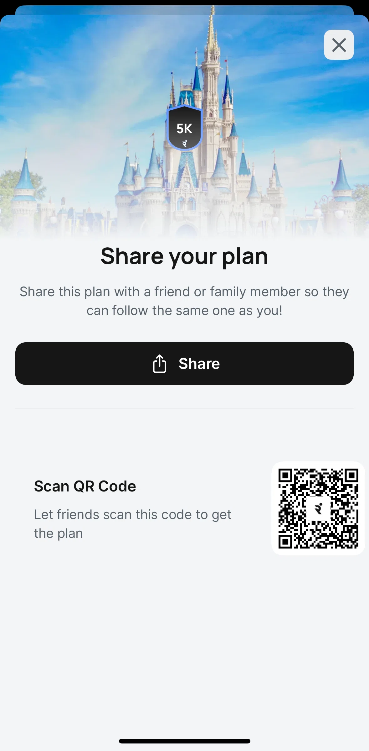 Runna Screen screen in the QR code flow