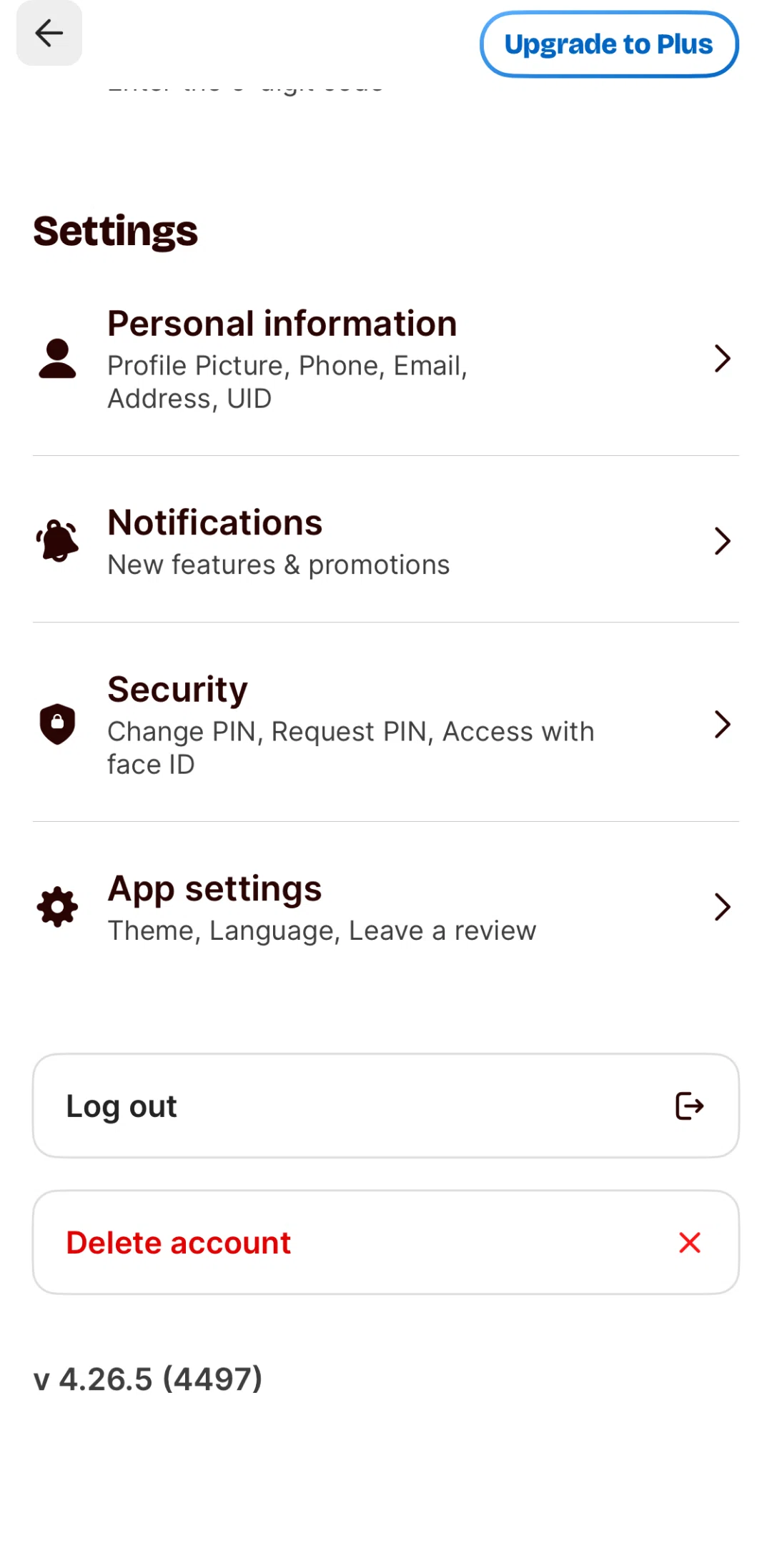 Satispay Screen screen in the Notifications flow