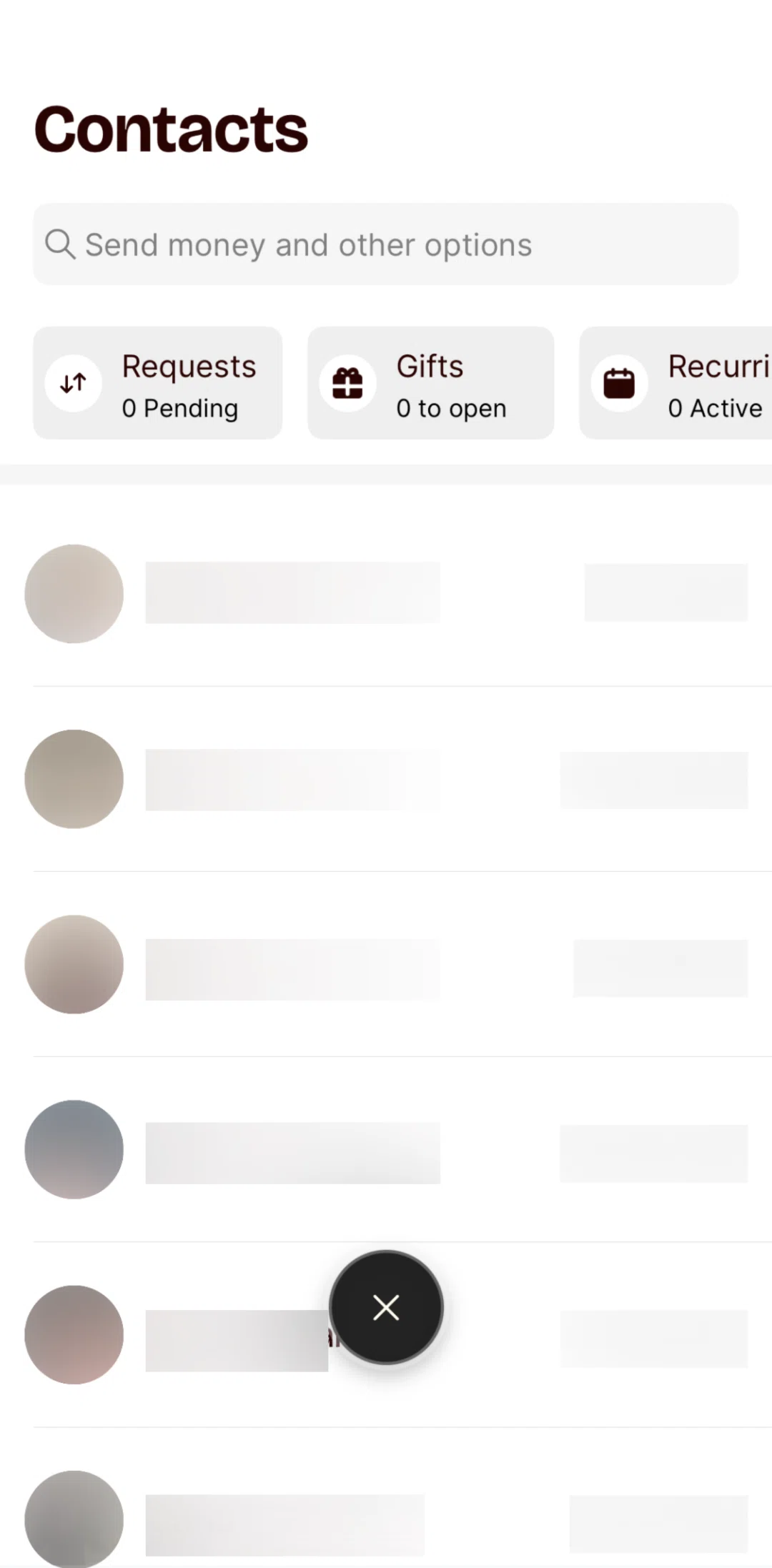Satispay Screen screen in the Requests flow