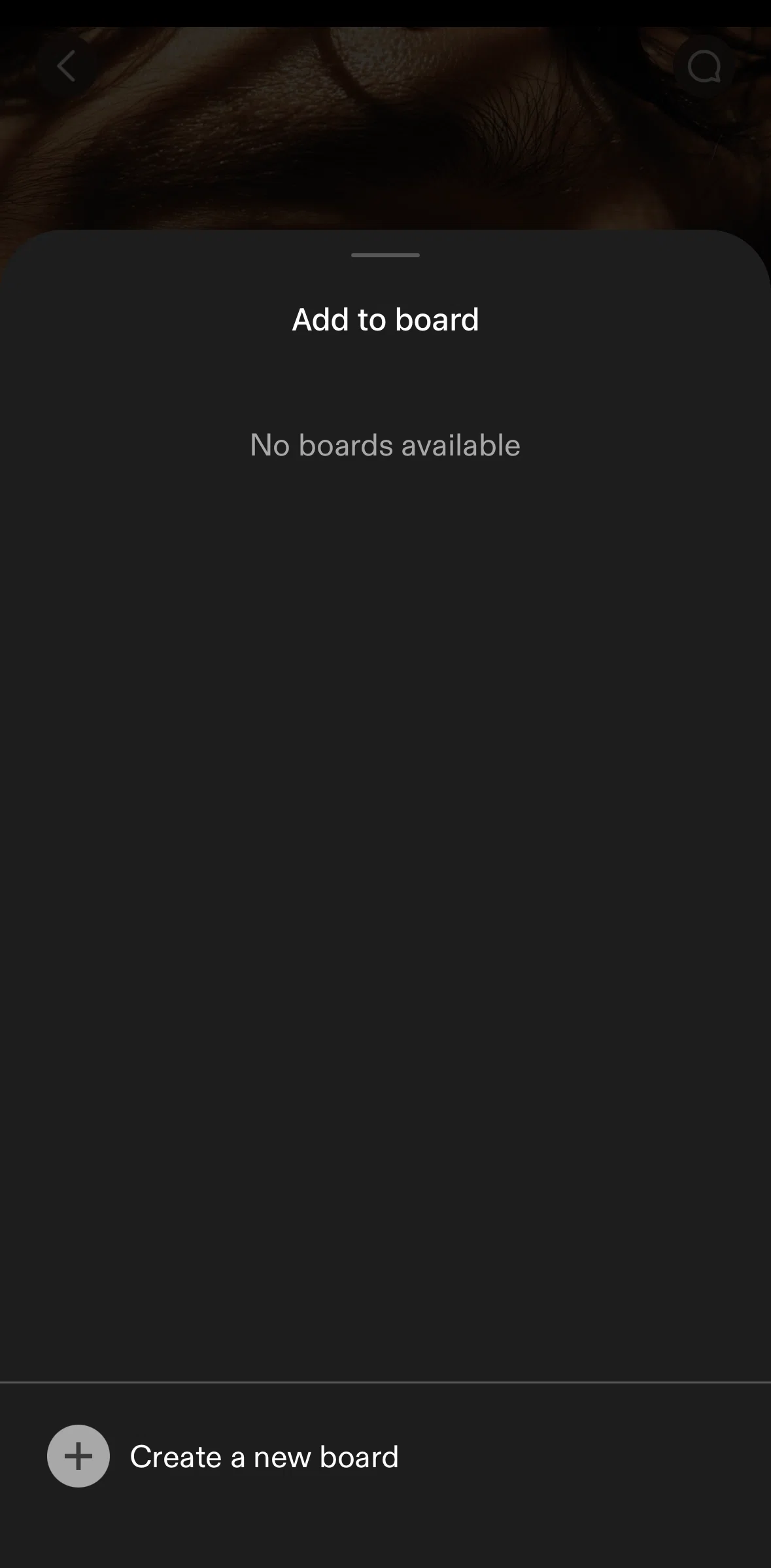 Savee Screen screen in the Creating a new board flow