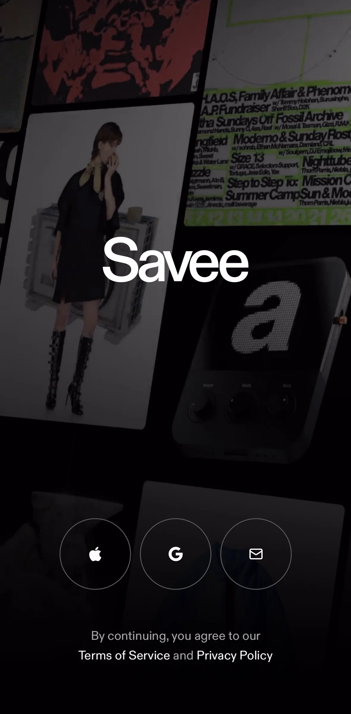 Savee Screen screen in the Logging in flow