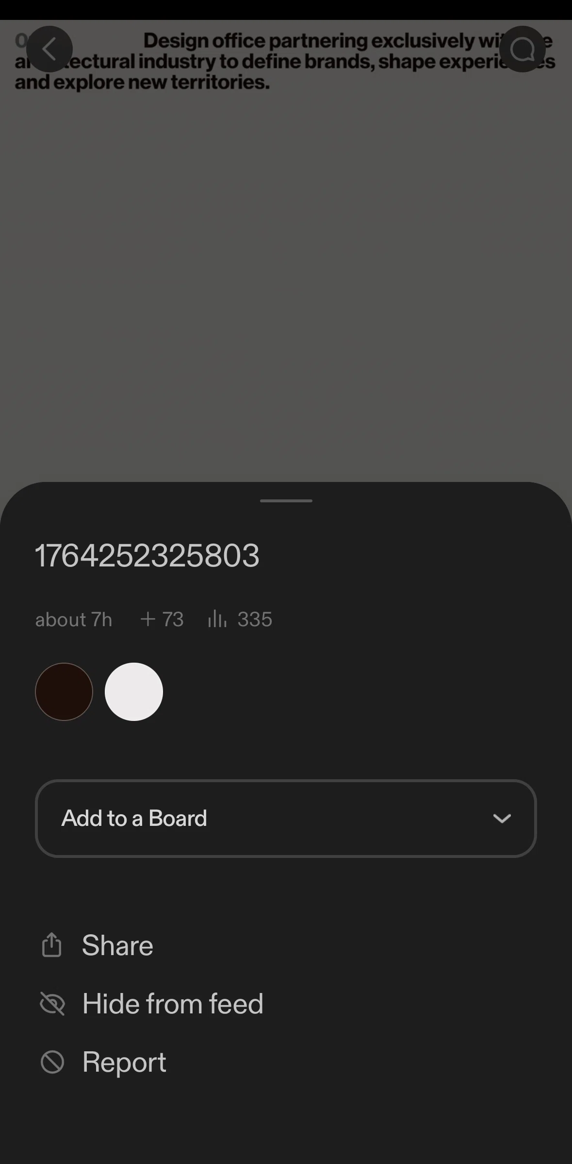 Savee Screen screen in the Reporting an image flow