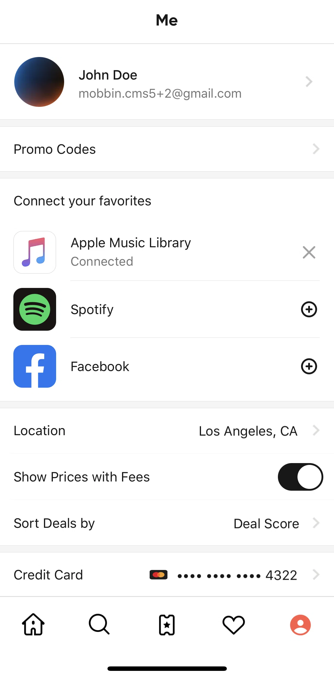 SeatGeek Screen screen in the Claiming promotion code flow
