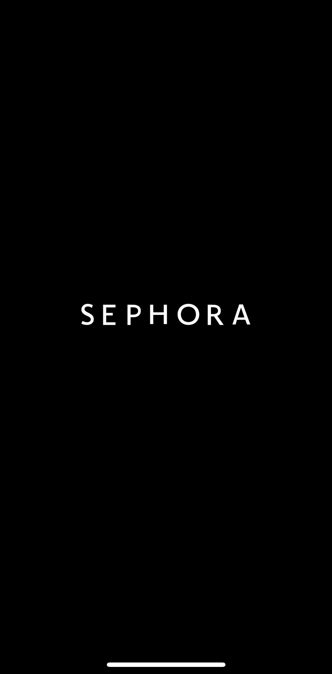 Sephora Screen screen in the Logging in flow