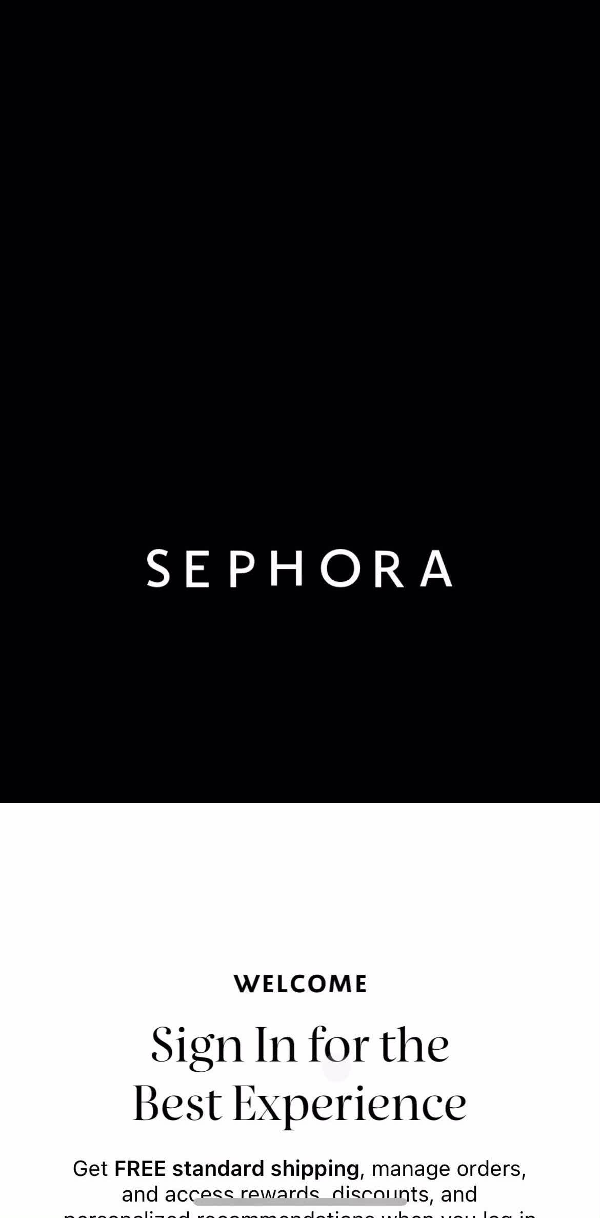 Sephora Onboarding preview