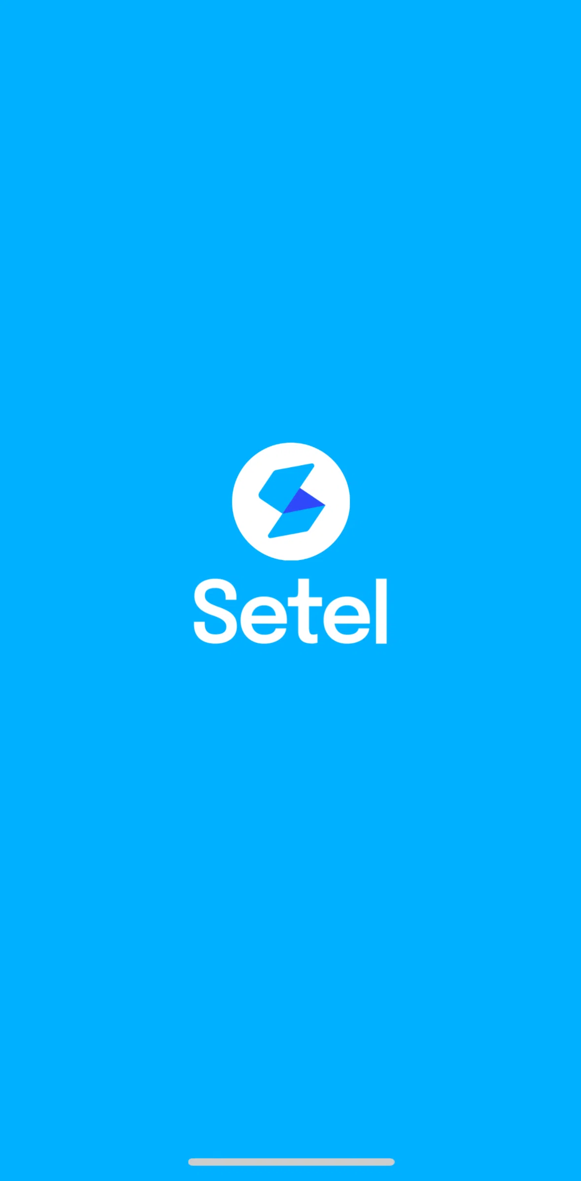 Setel Screen screen in the Onboarding flow