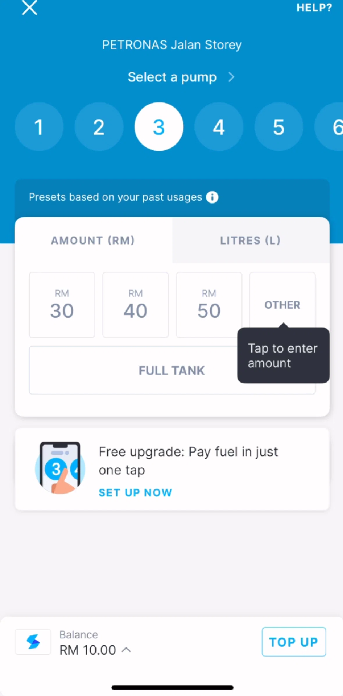 Setel Screen screen in the Select by litres flow
