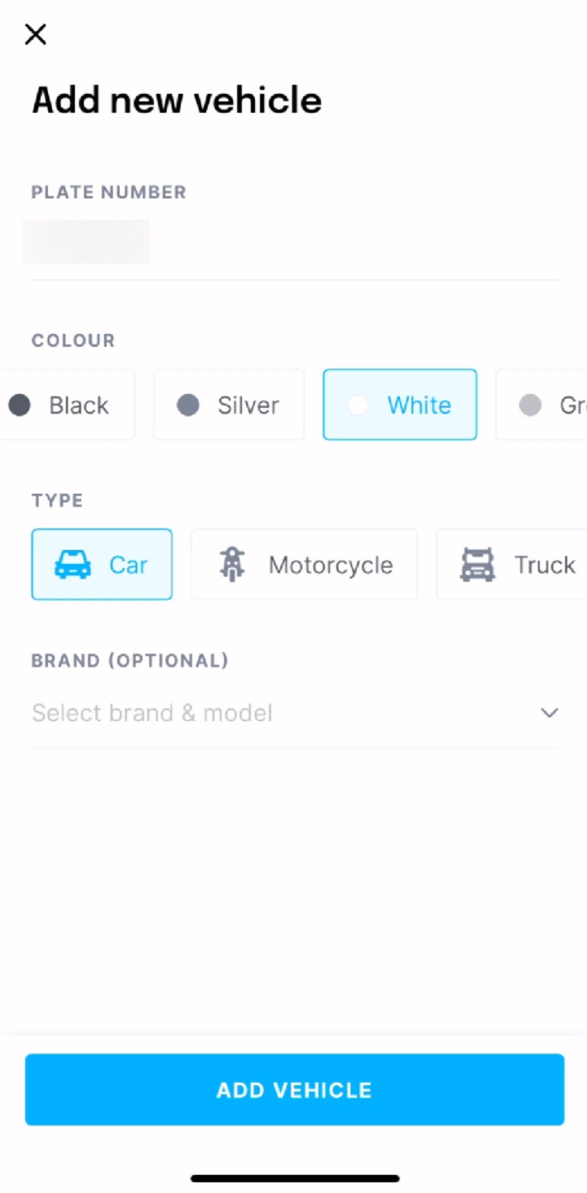 Setel Screen screen in the Select car brand flow