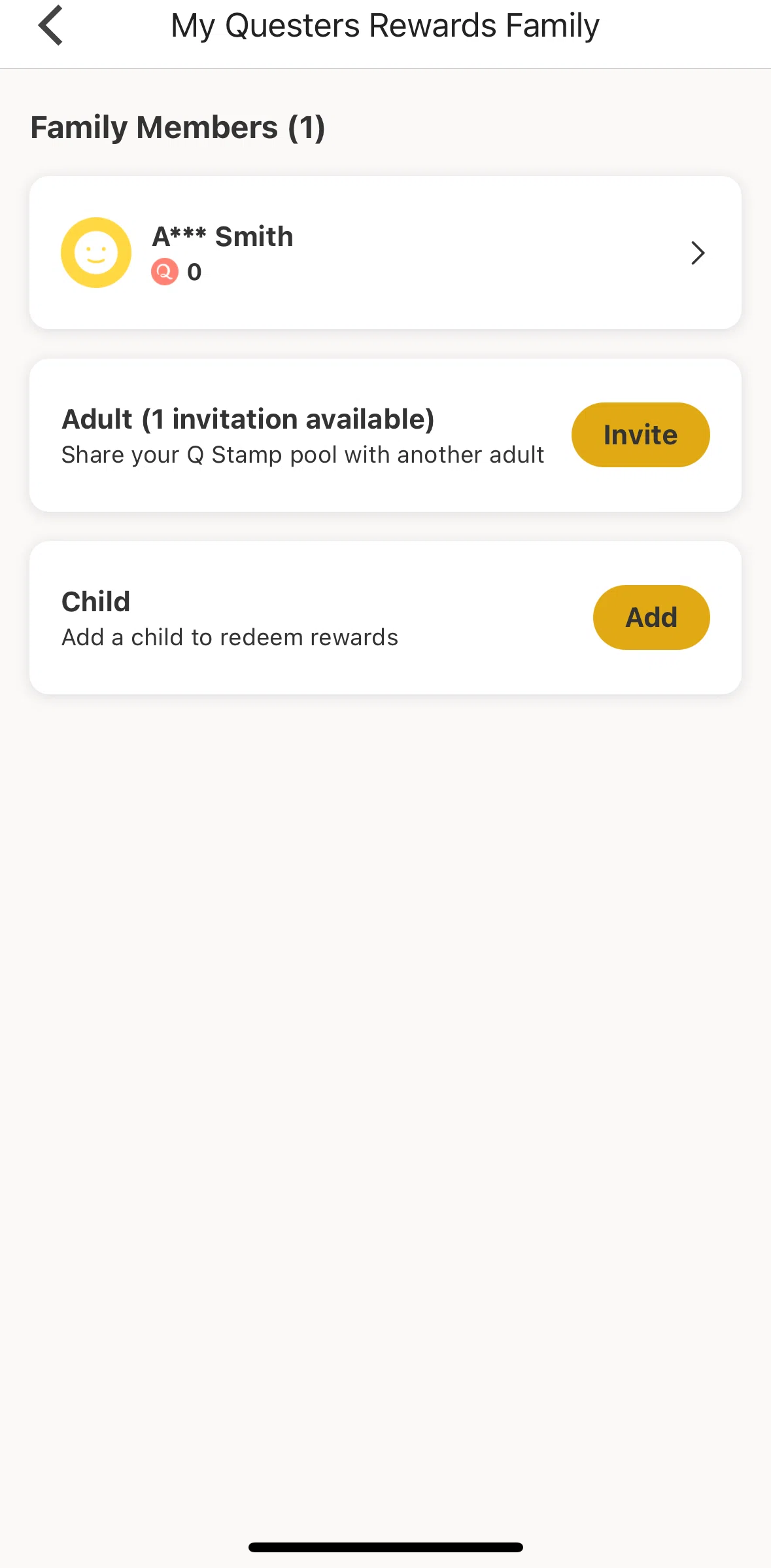 Shangri-La Circle Screen screen in the Add a family member flow