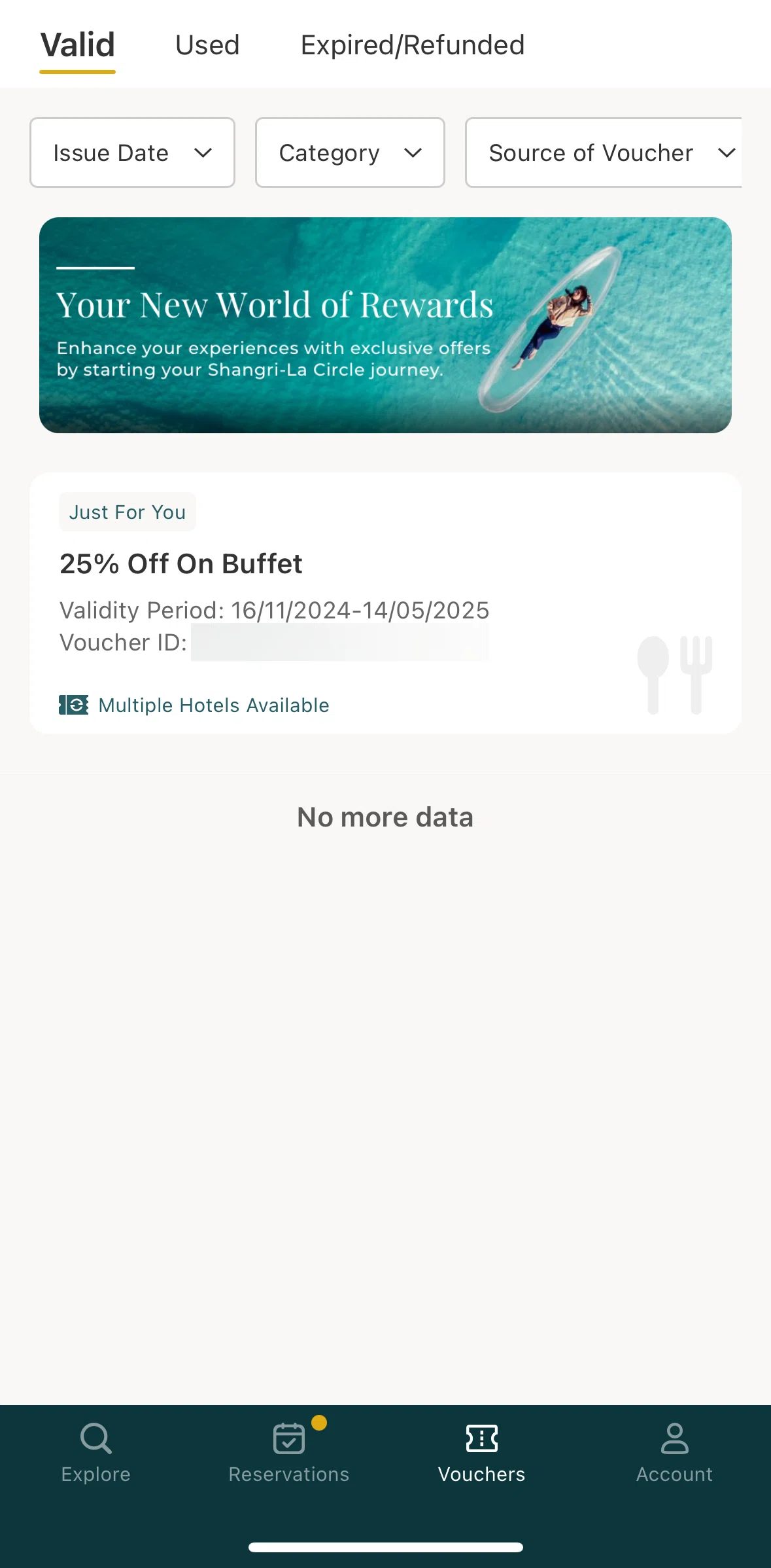Shangri-La Circle Screen screen in the Voucher details flow