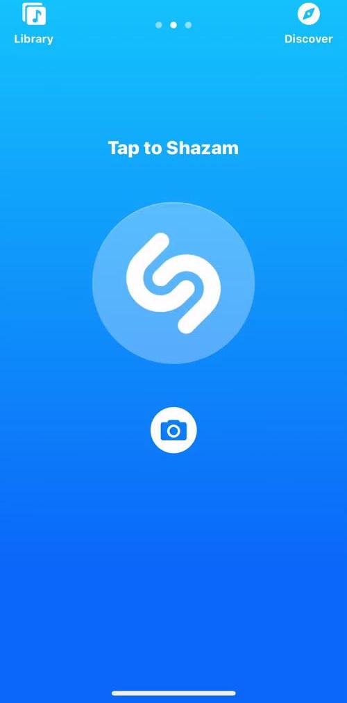 Shazam Home screen in the Searching flow