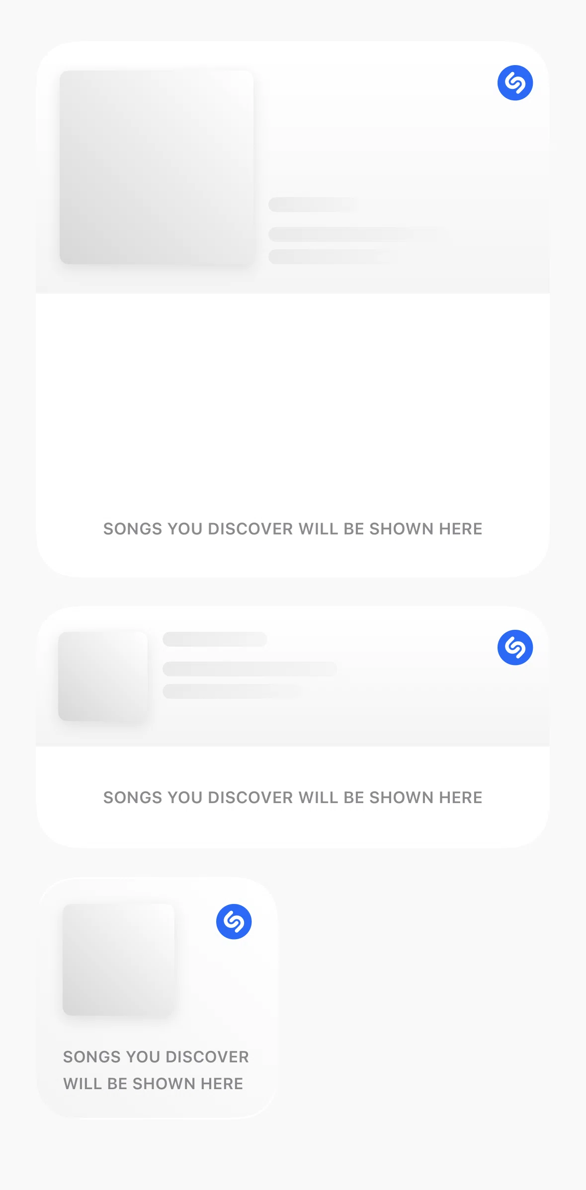 Shazam Screen screen in the Widgets flow
