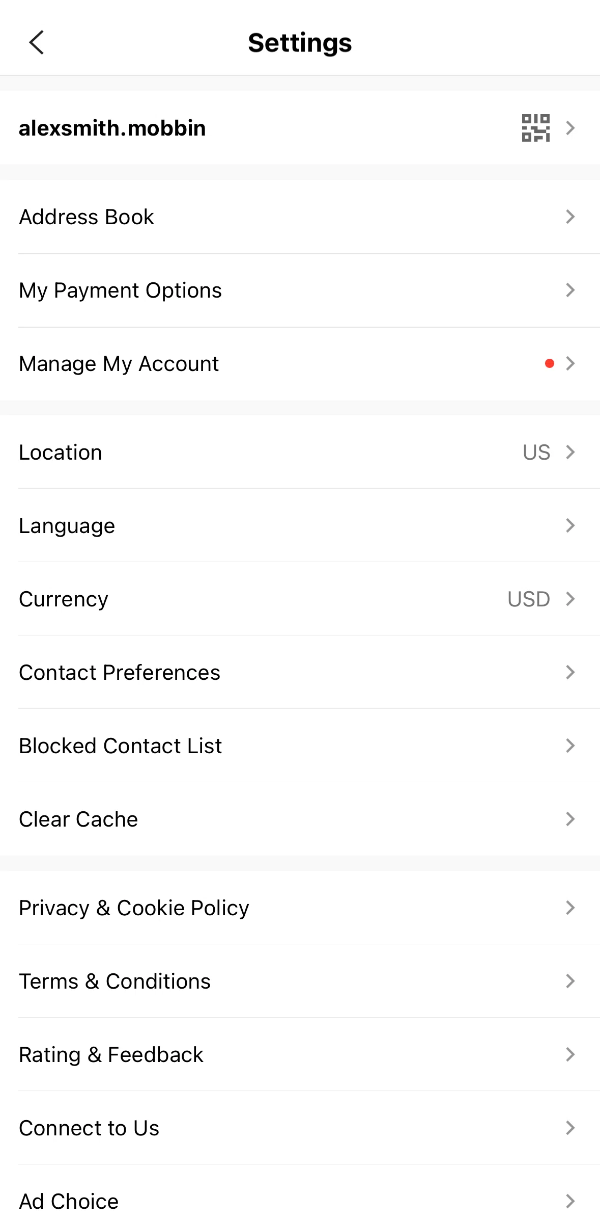 SHEIN Screen screen in the Privacy policy flow