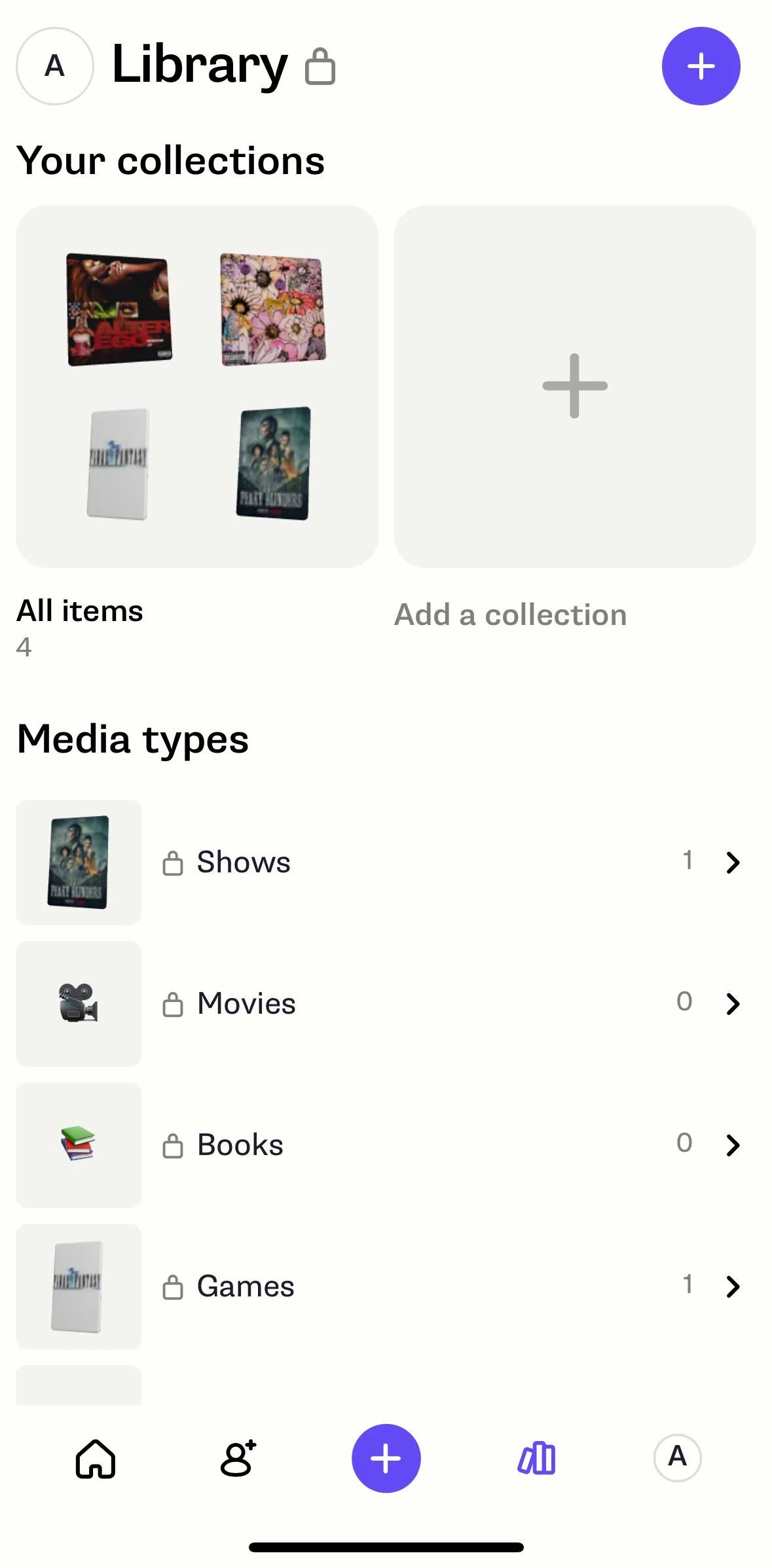 Shelf Screen screen in the Creating a collection flow