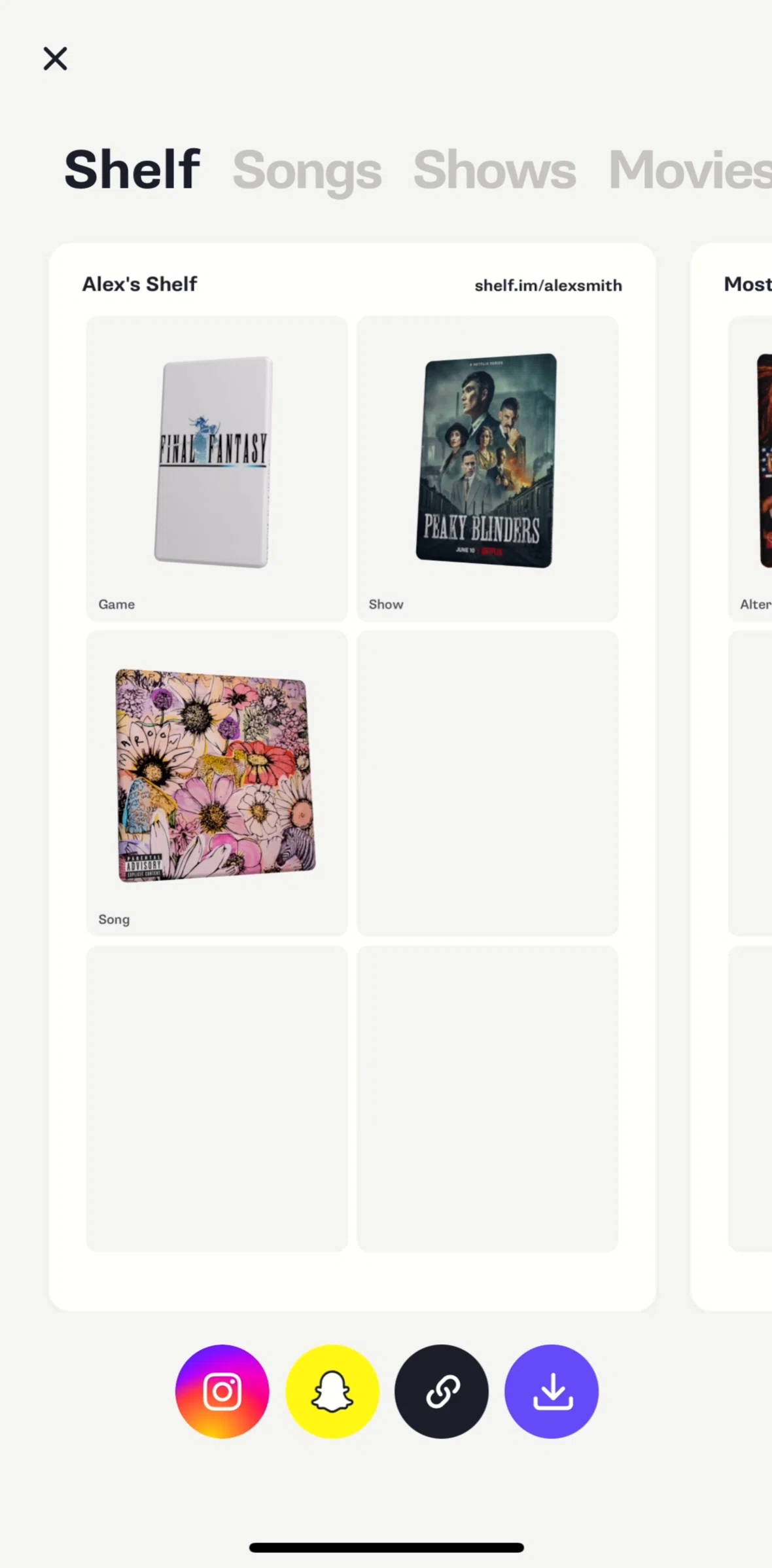 Shelf Screen screen in the Downloading a Shelf flow