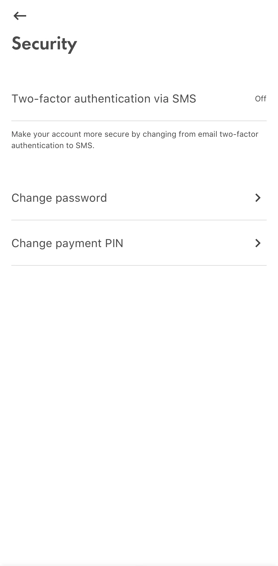Shell Screen screen in the Enabling two-factor authentication flow