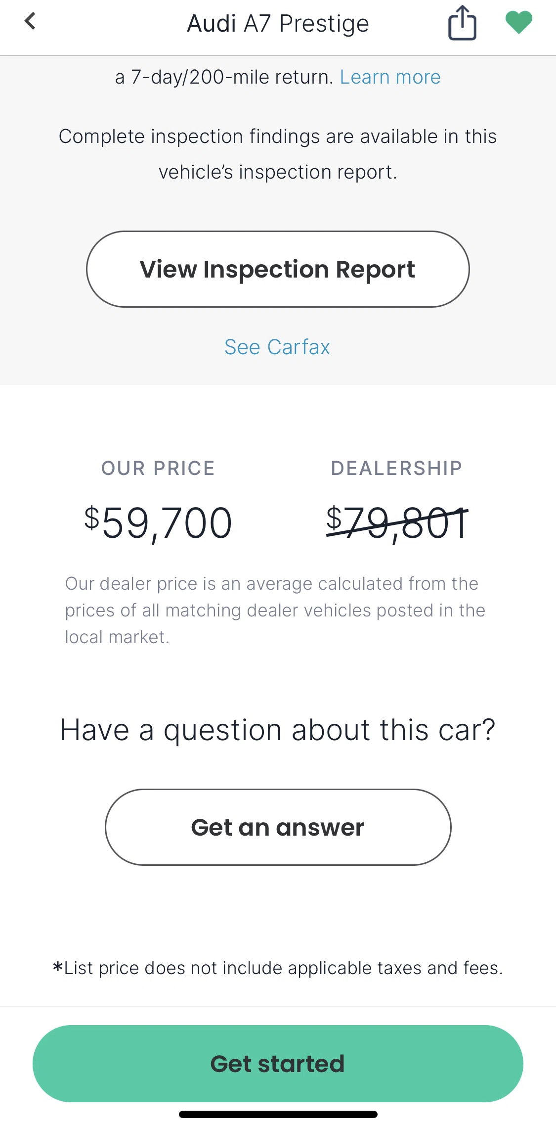 Shift Screen screen in the Asking a question flow