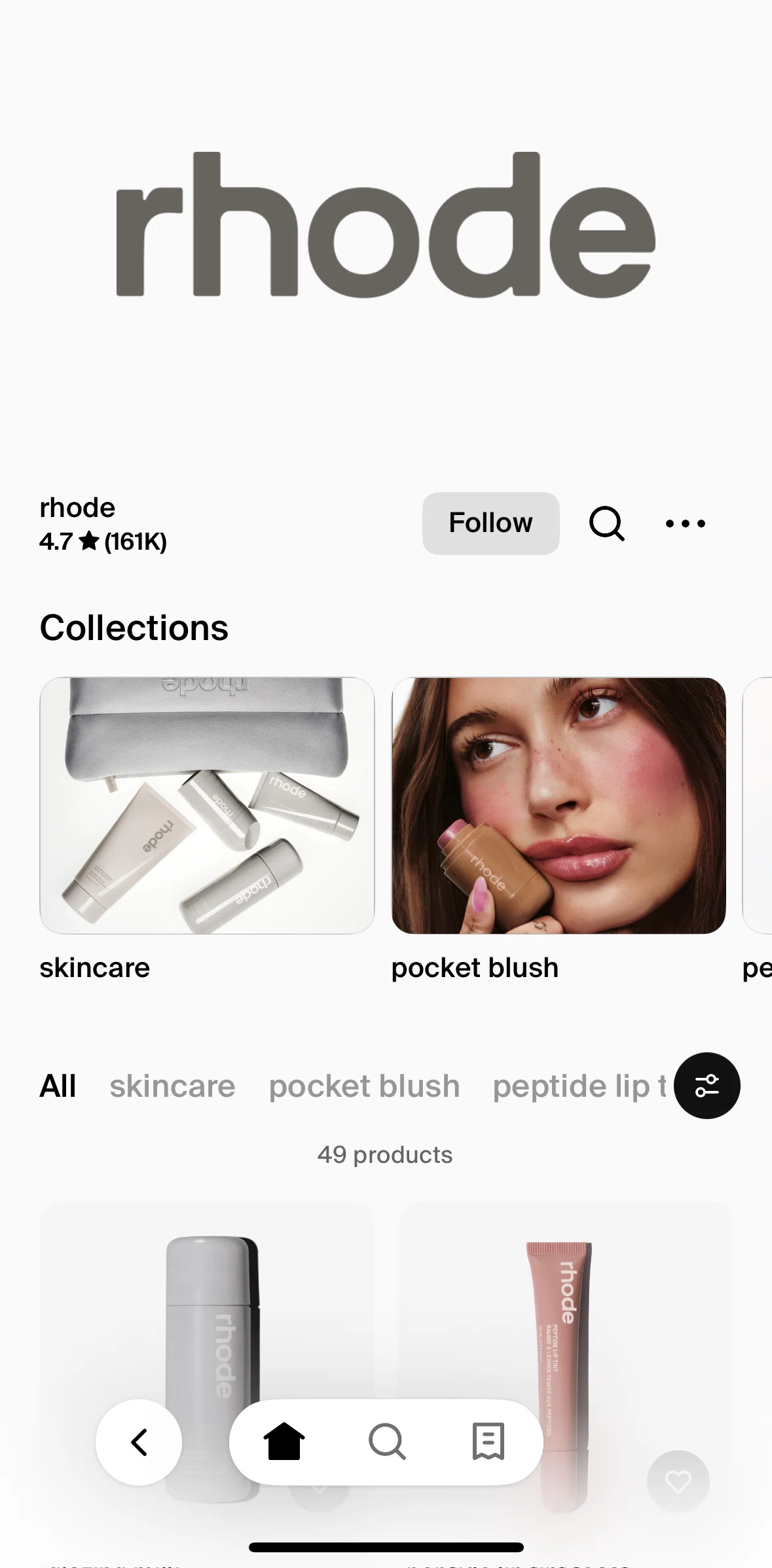Shop Screen 1 screen in the Contacts flow