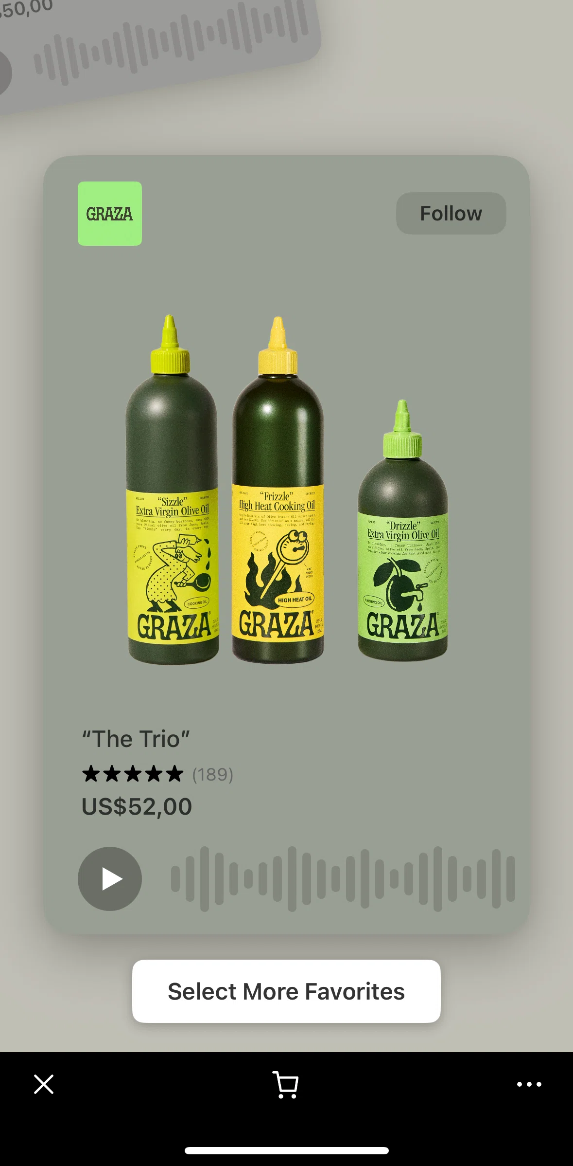 Shop Screen 1 screen in the Creating a podcast flow