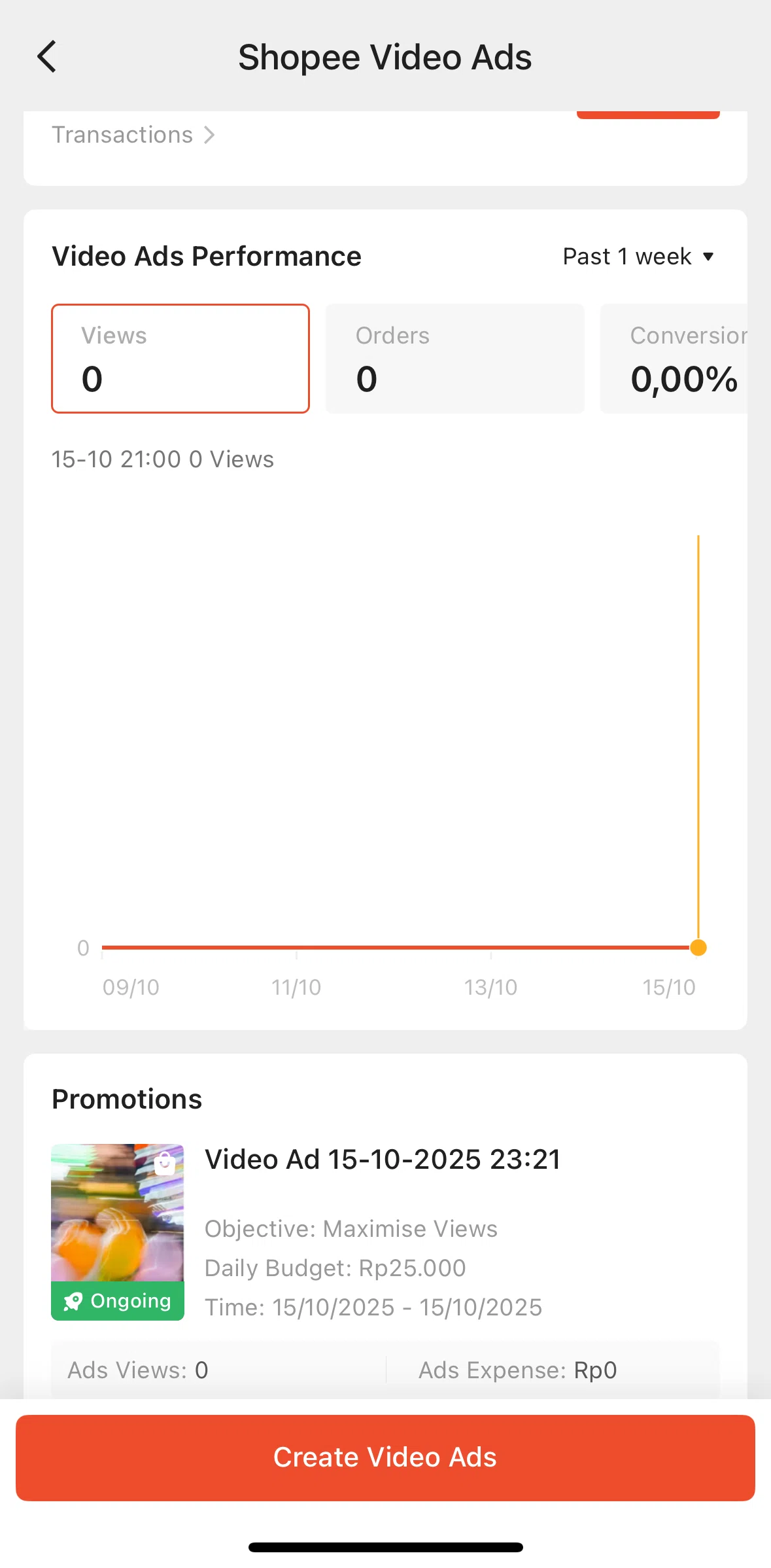Shopee Screen screen in the Ad detail flow