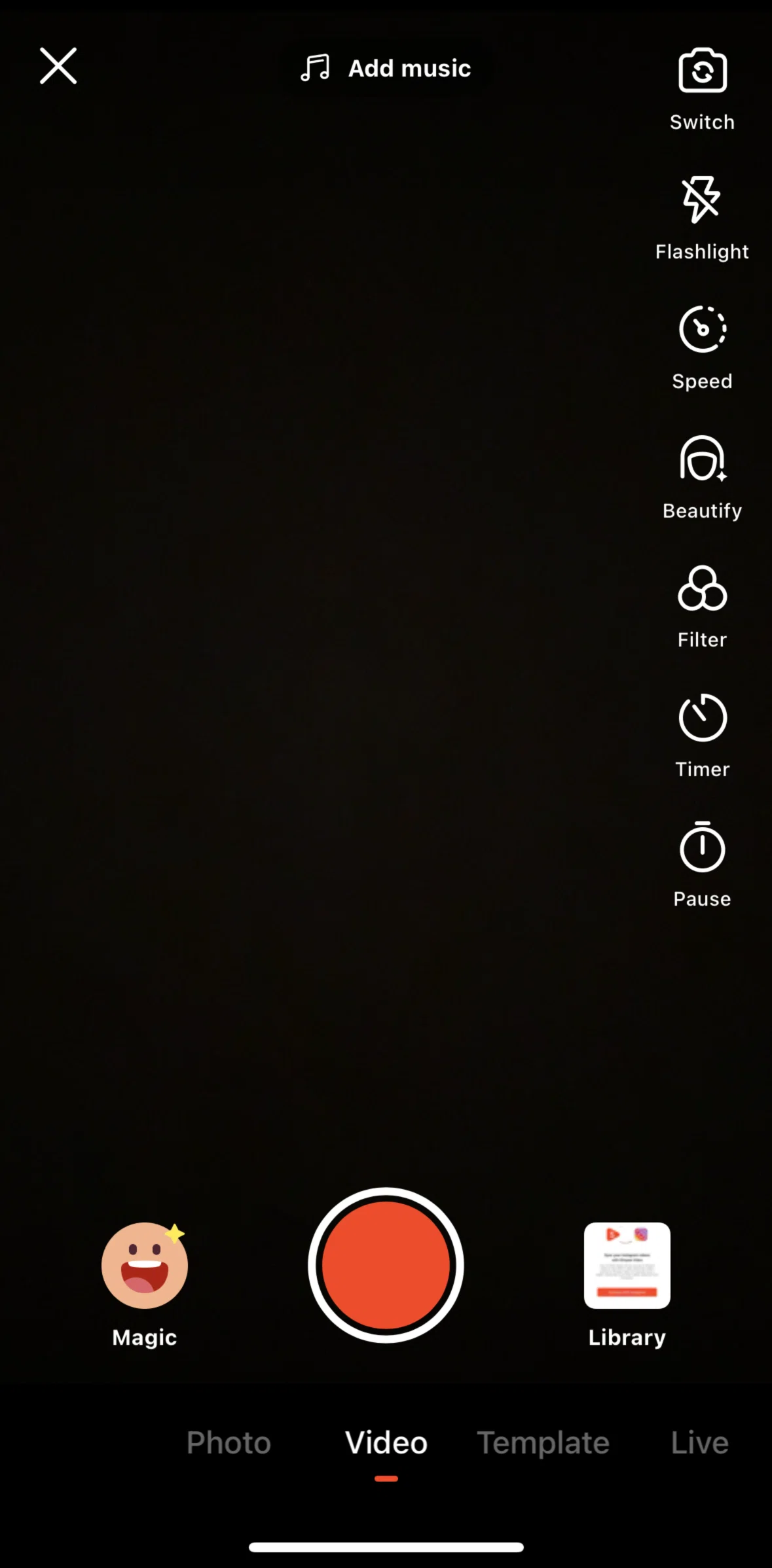 Shopee Screen screen in the Adding a beautify filter flow