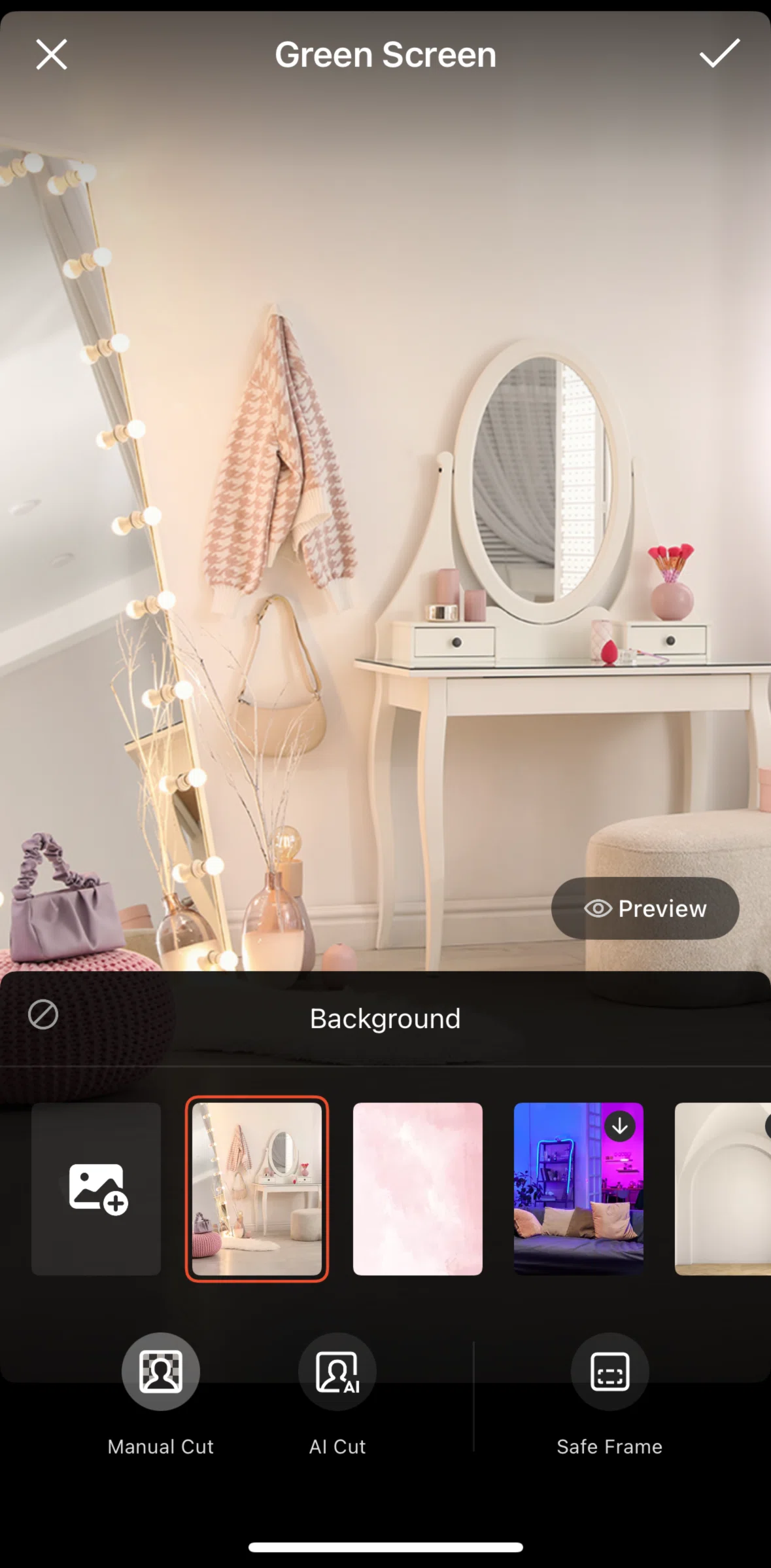 Shopee Screen screen in the Adding a custom background flow