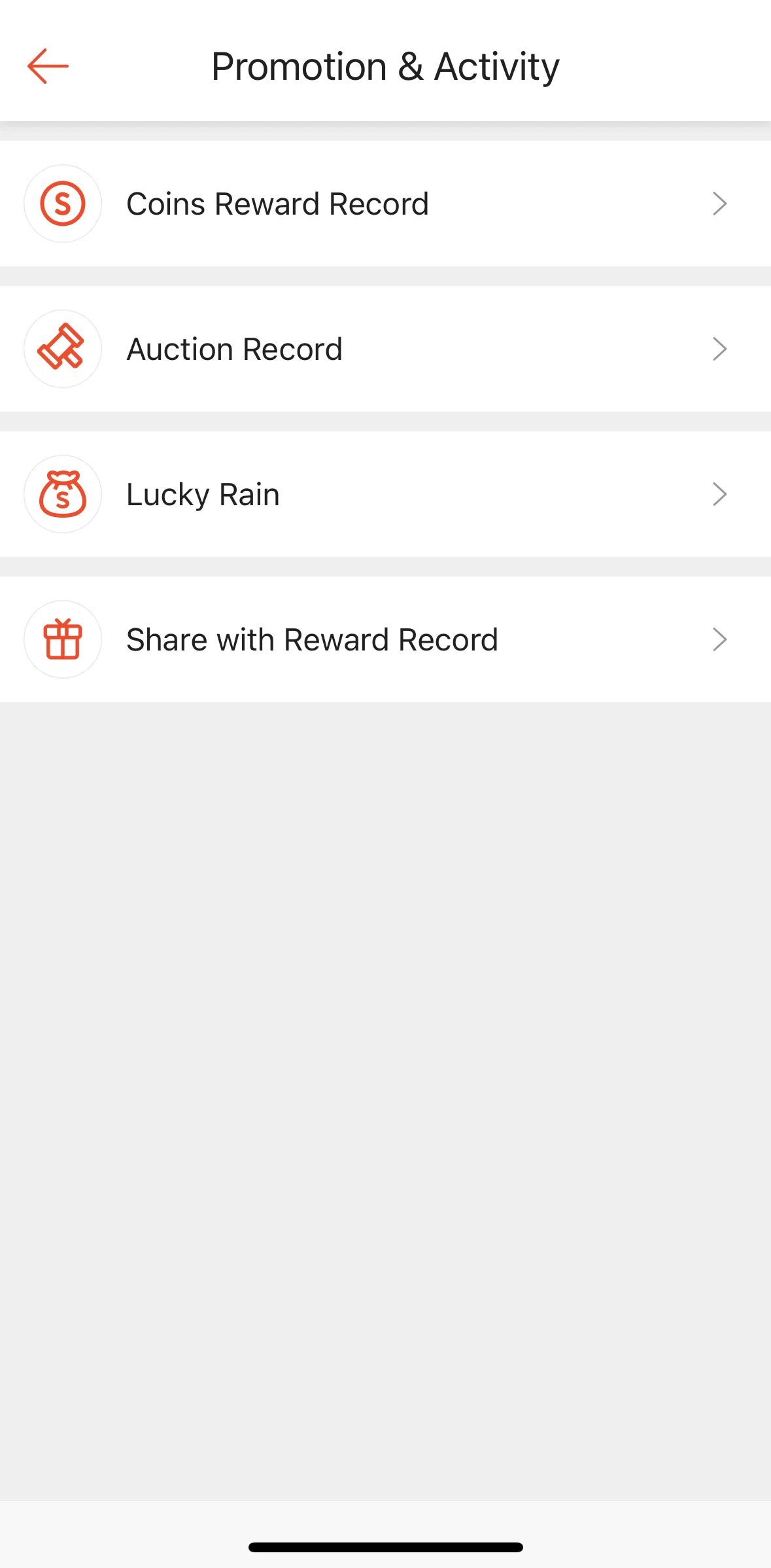 Shopee Screen screen in the Auction record flow