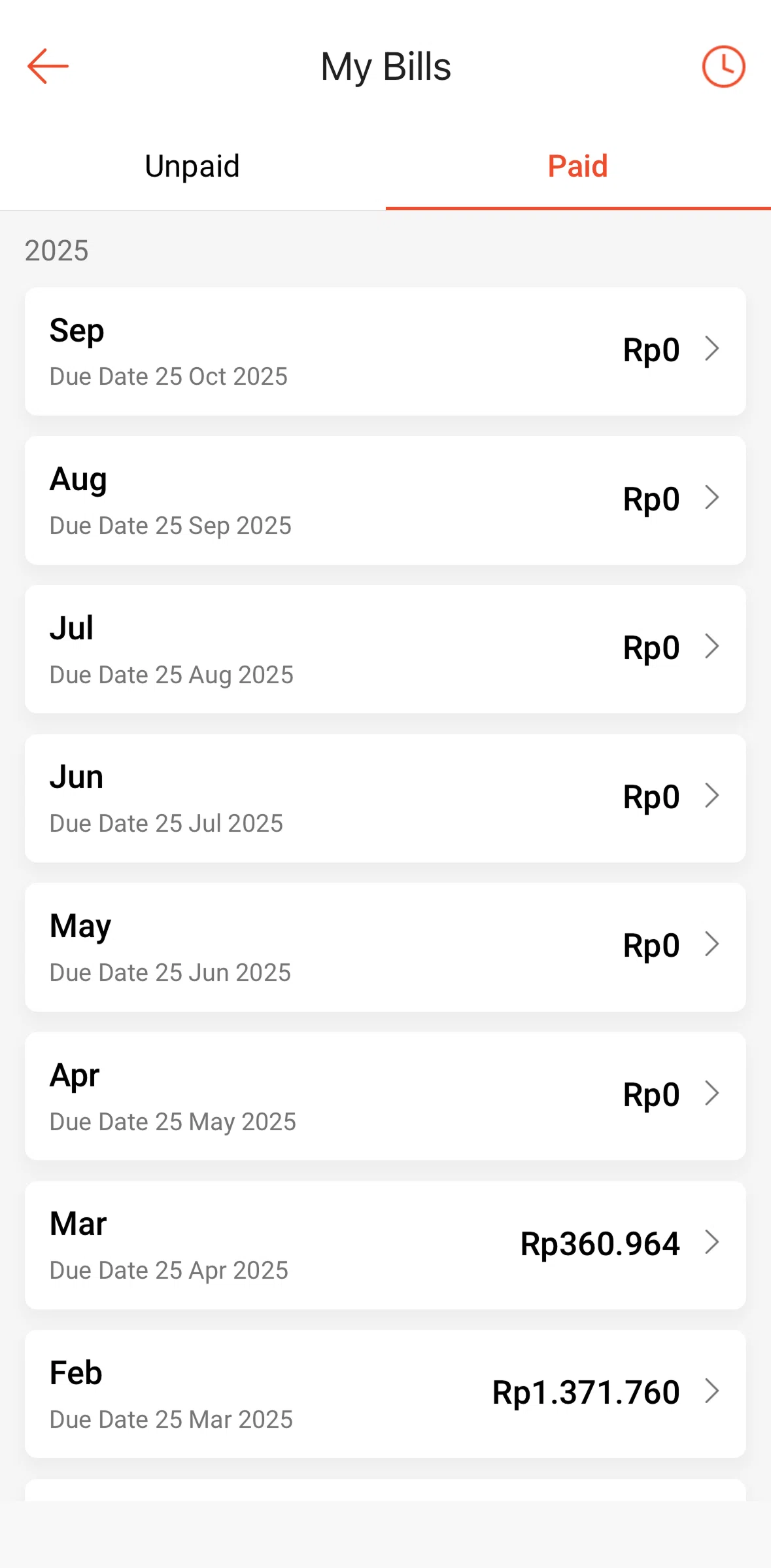 Shopee Screen screen in the Bill detail flow