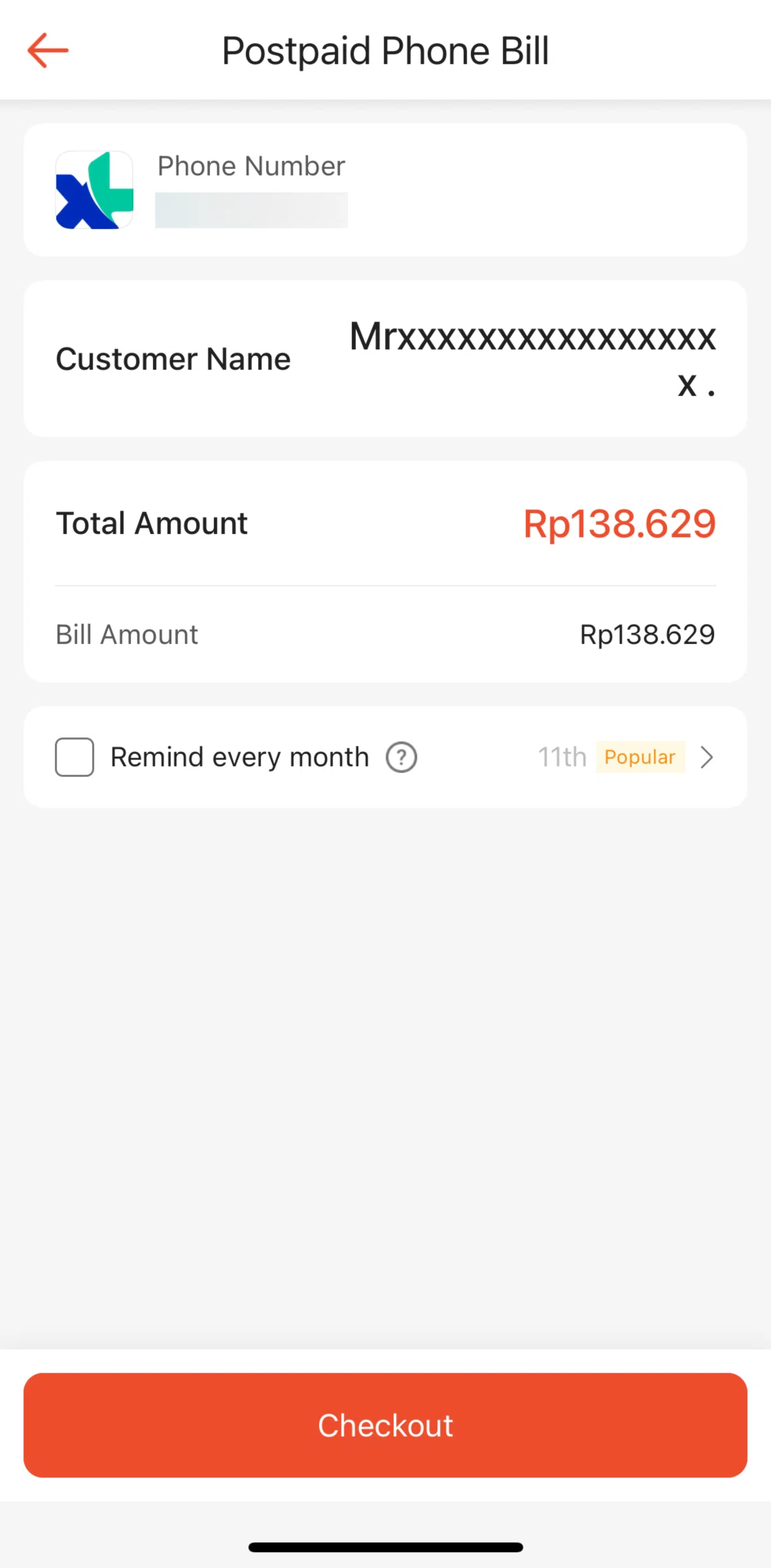 Shopee Screen screen in the Choosing a reminder date flow