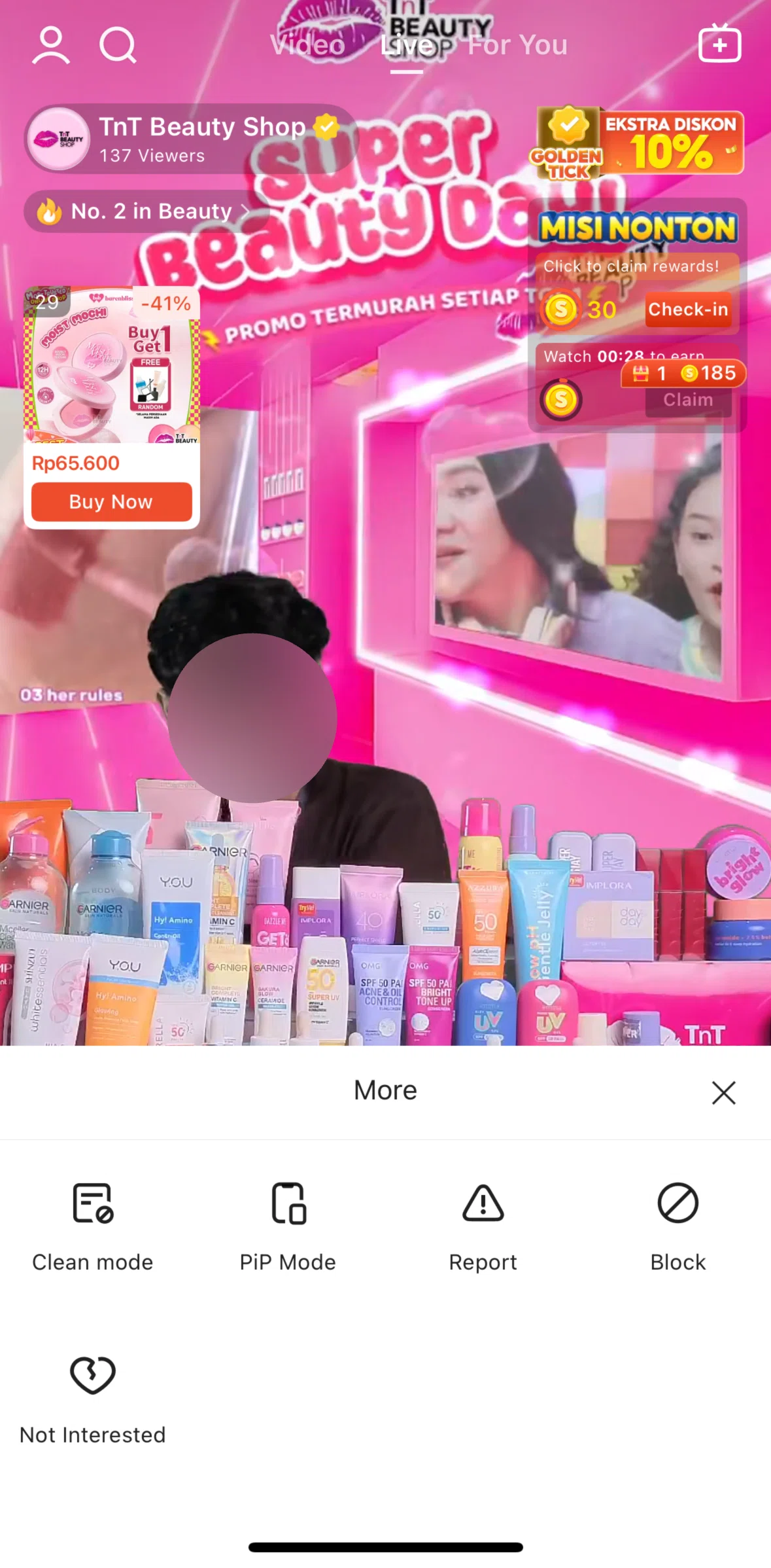 Shopee Screen screen in the Enabling PiP mode flow