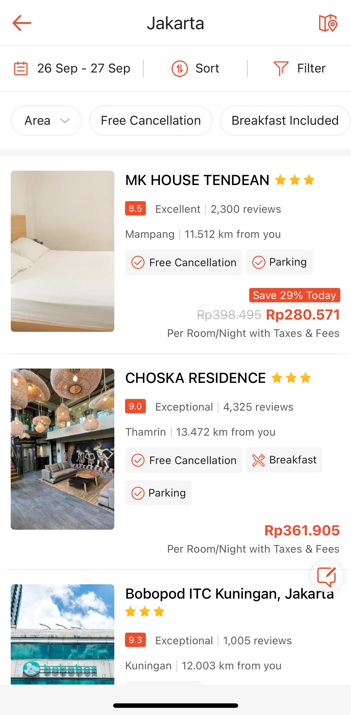 Shopee Screen screen in the Hotel detail flow