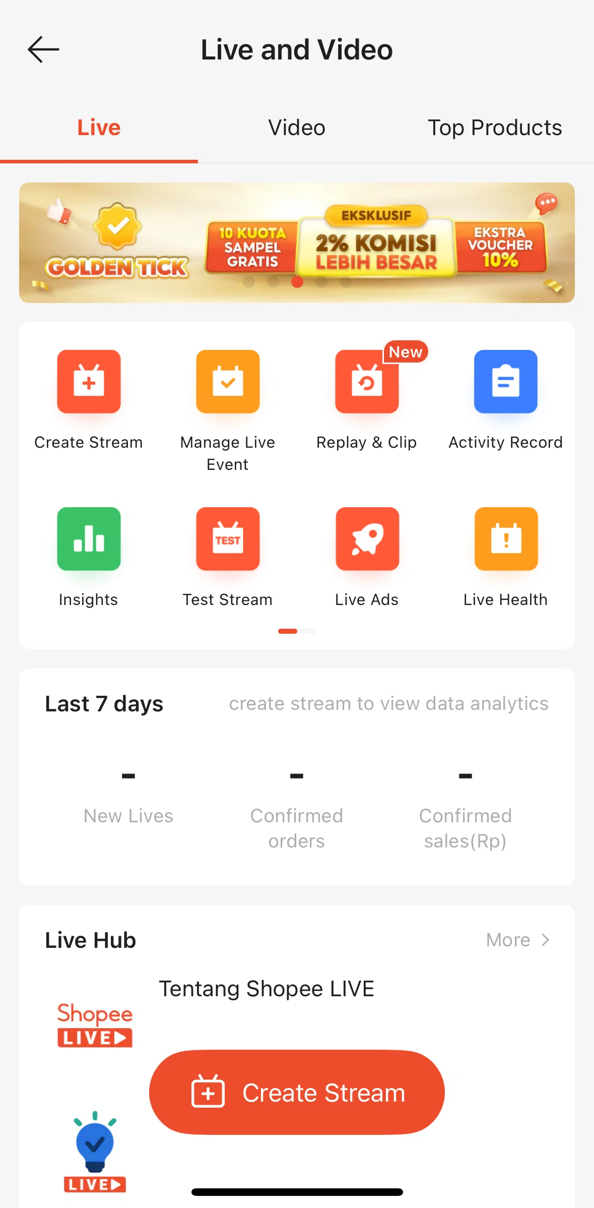 Shopee Screen screen in the Insights flow