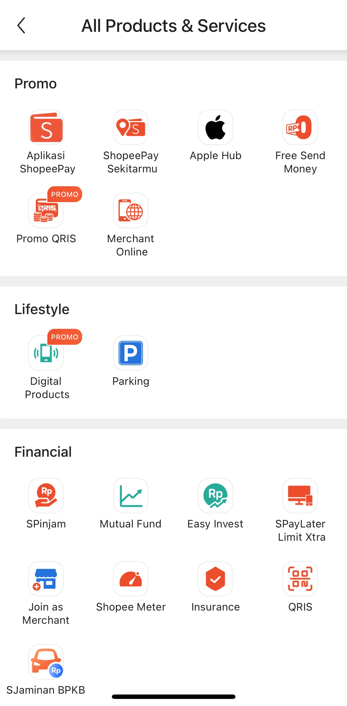 Shopee Screen screen in the Insurance flow