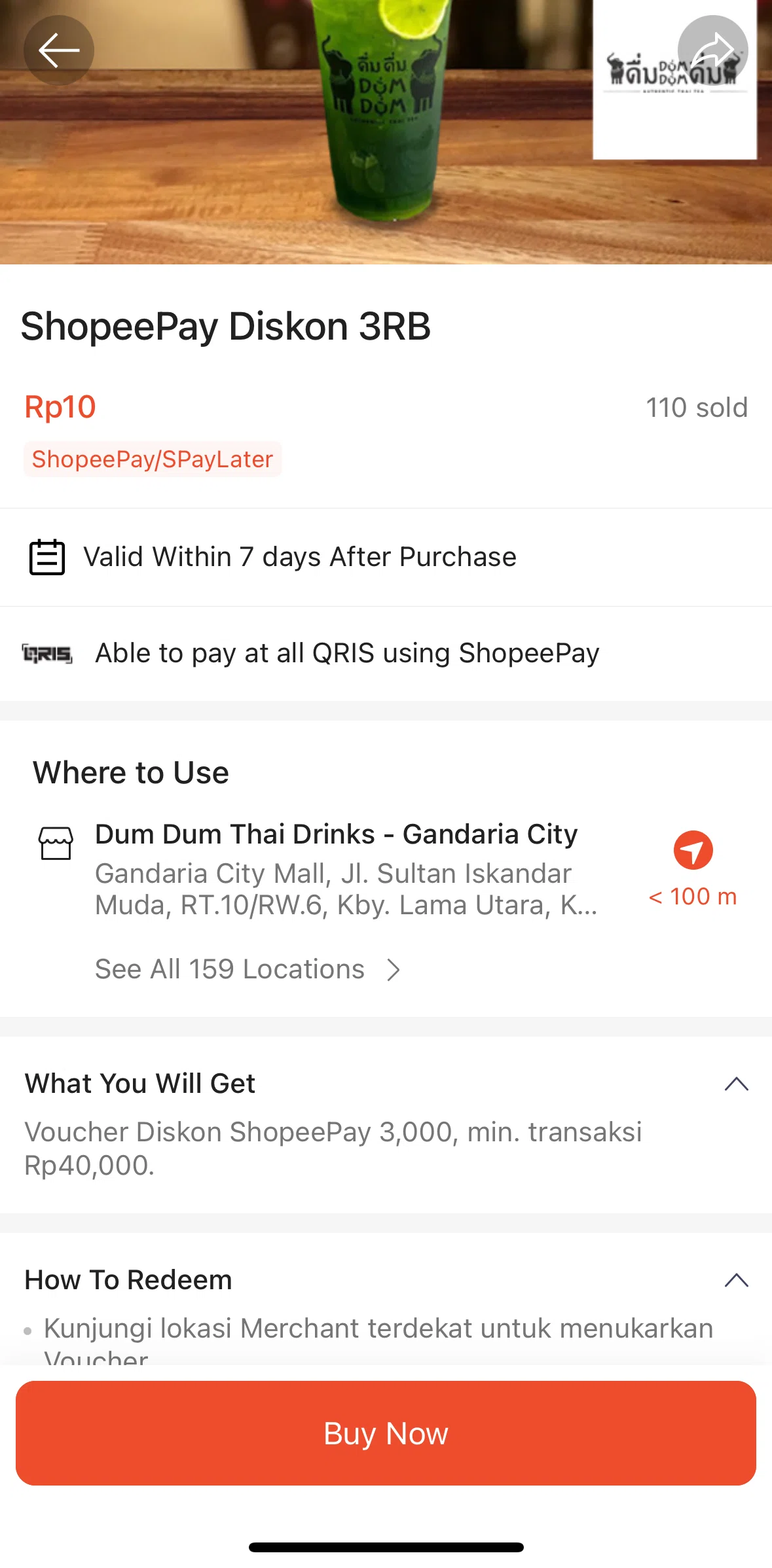 Shopee Screen screen in the Purchasing a voucher flow