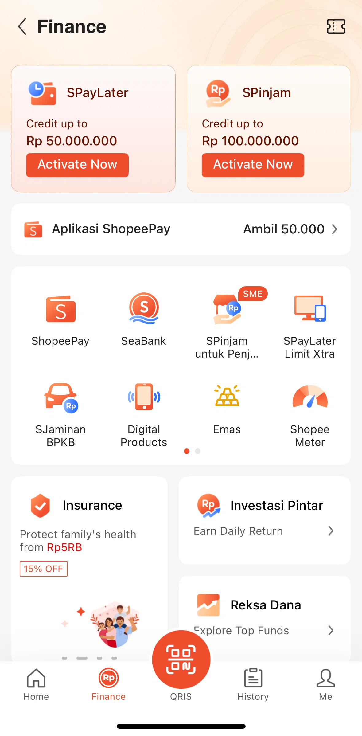 Shopee Screen screen in the Requesting a cash loan (Shopee seller) flow