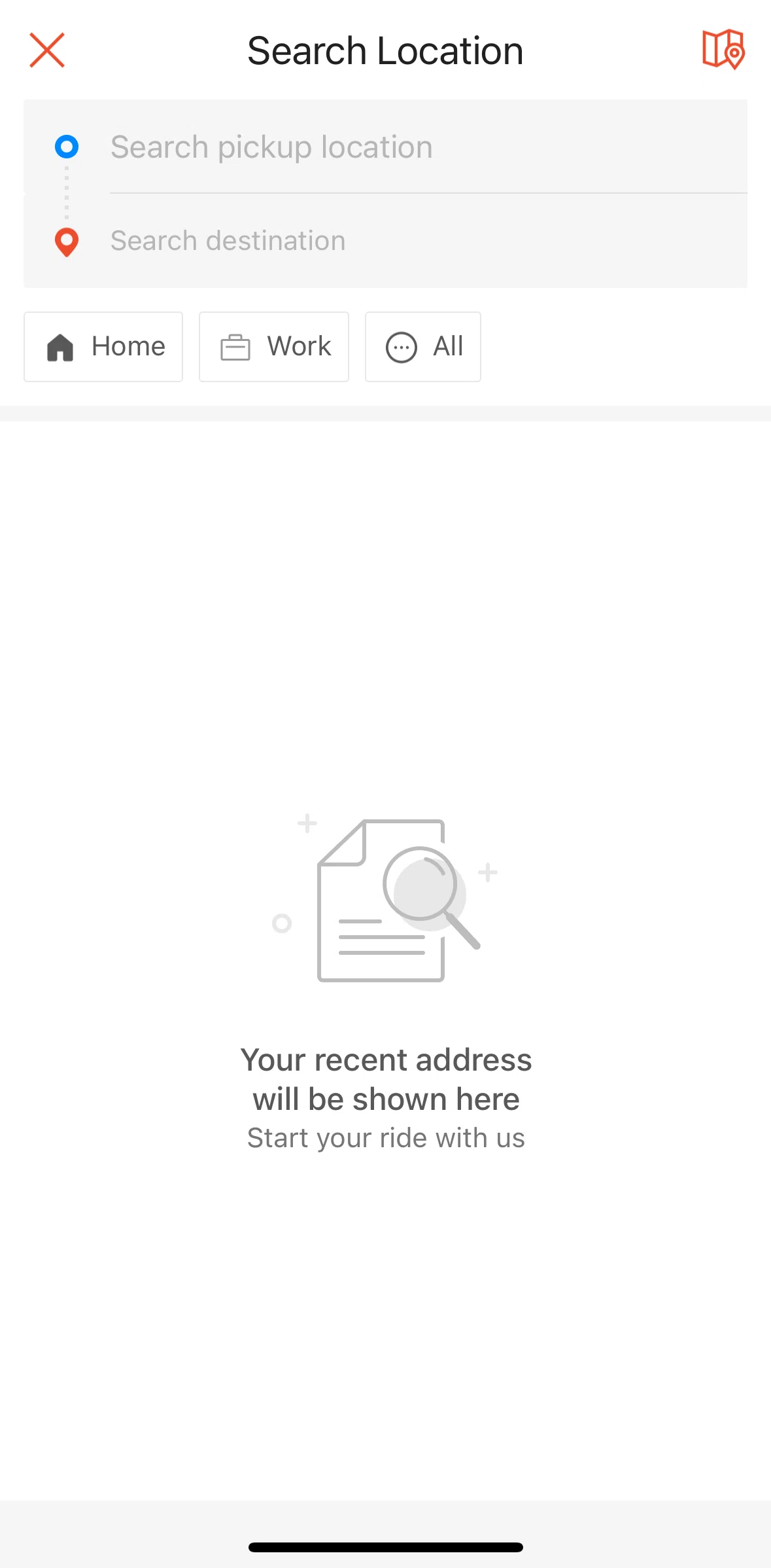Shopee Screen screen in the Saved address flow
