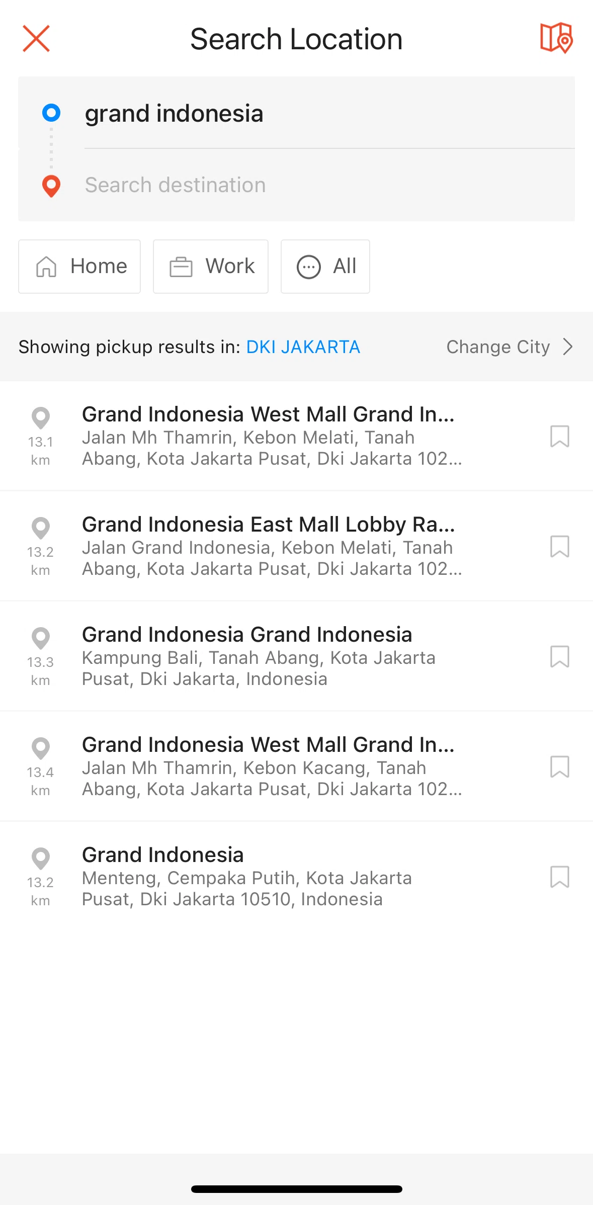 Shopee Screen screen in the Saving an address flow