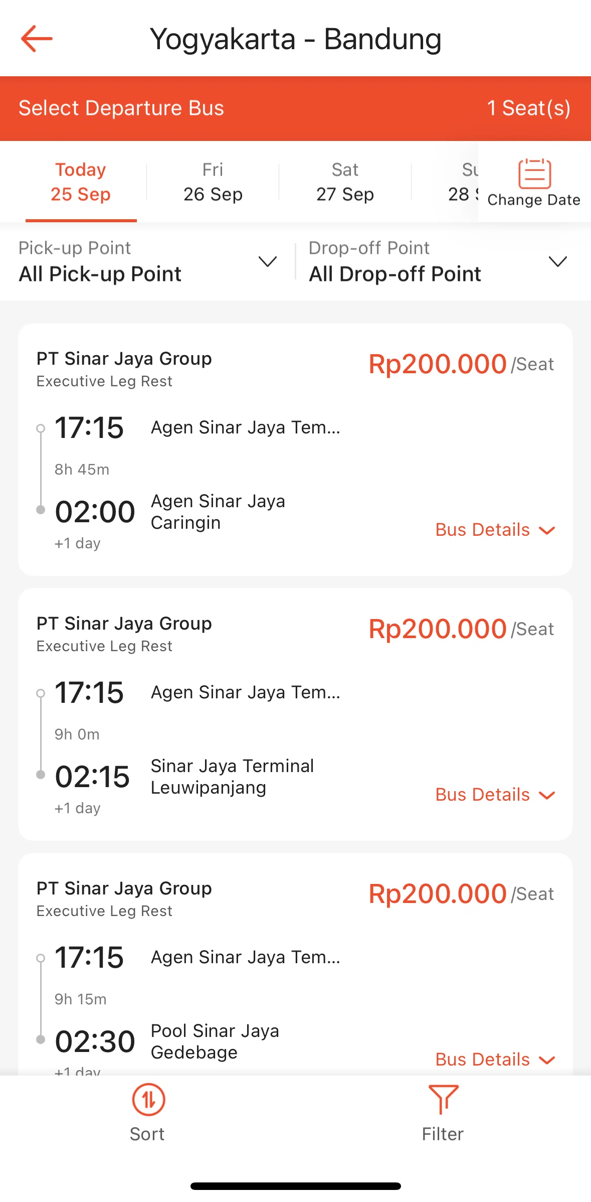 Shopee Screen screen in the Selecting a pick-up point flow