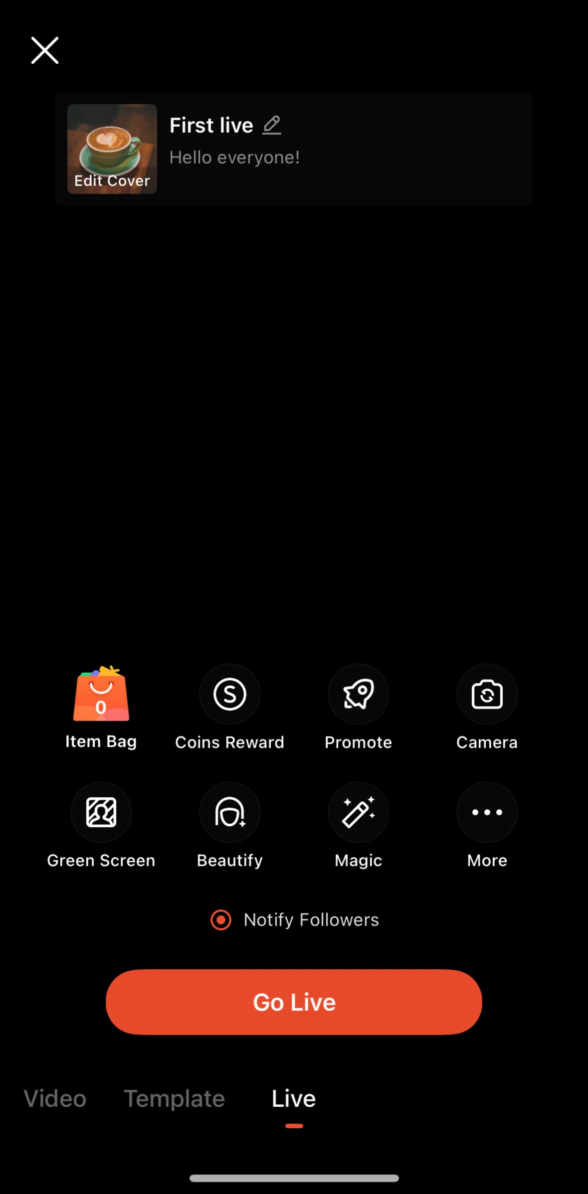 Shopee Screen screen in the Setting up reward coins flow