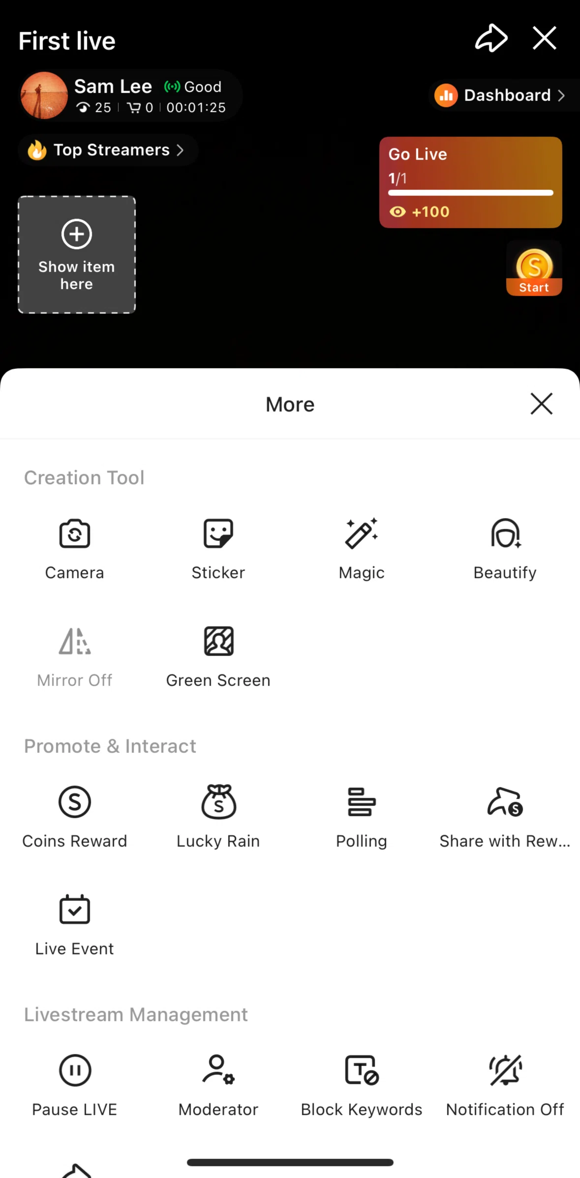 Shopee Screen screen in the Starting a polling flow