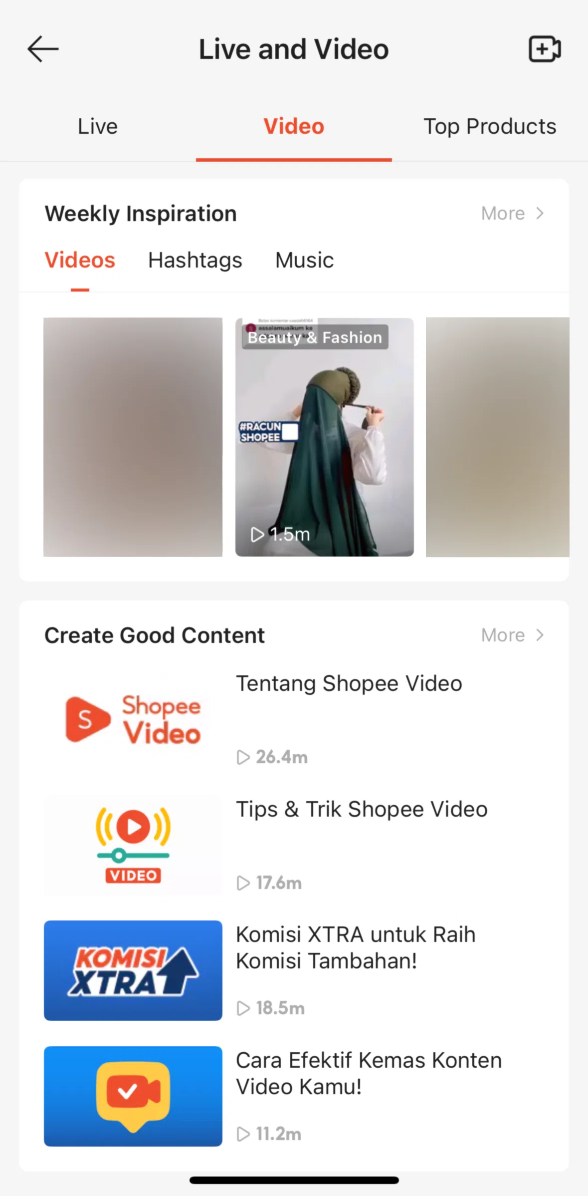 Shopee Screen screen in the Weekly inspiration flow
