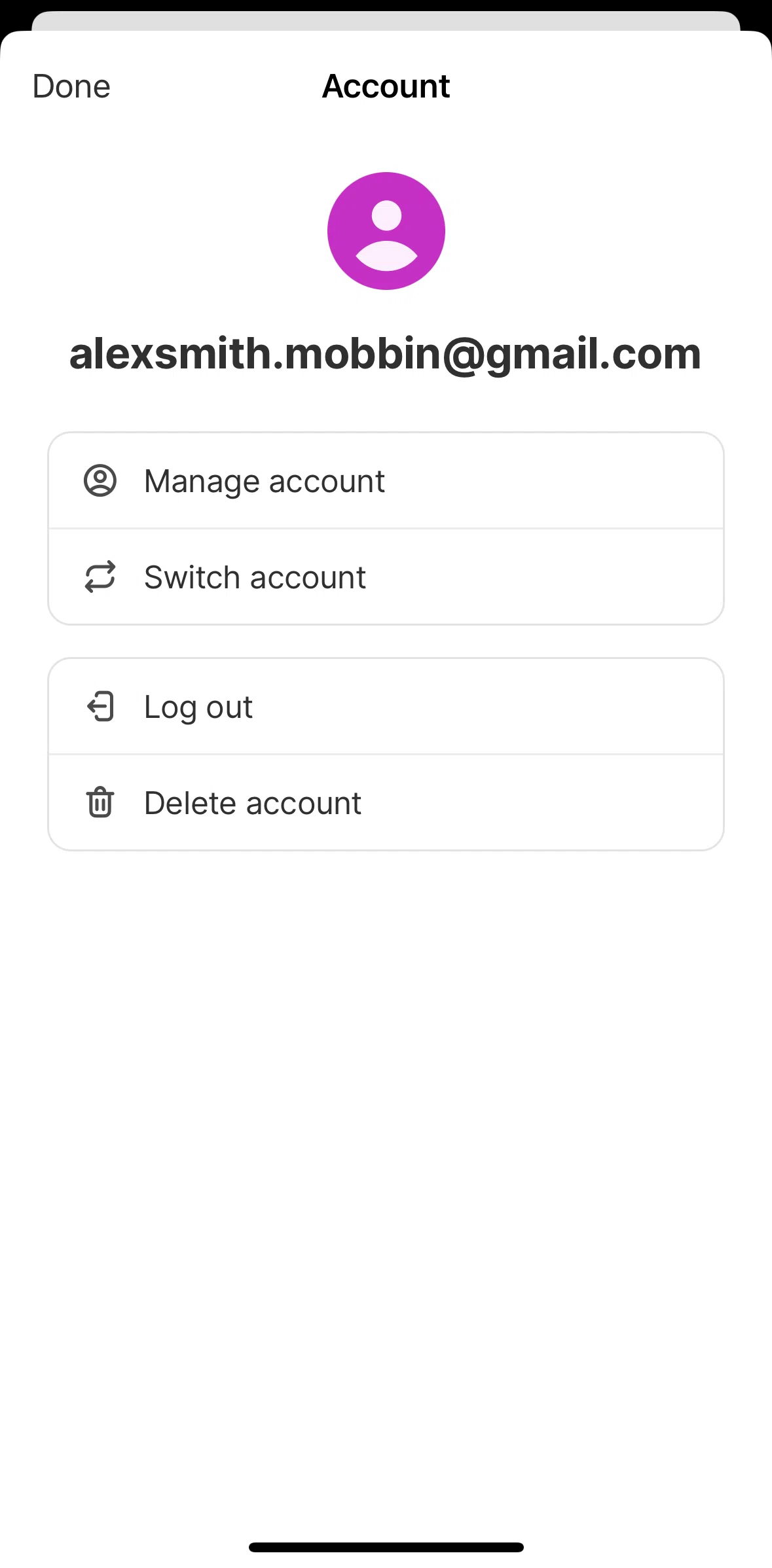 Shopify Screen screen in the Logging out flow