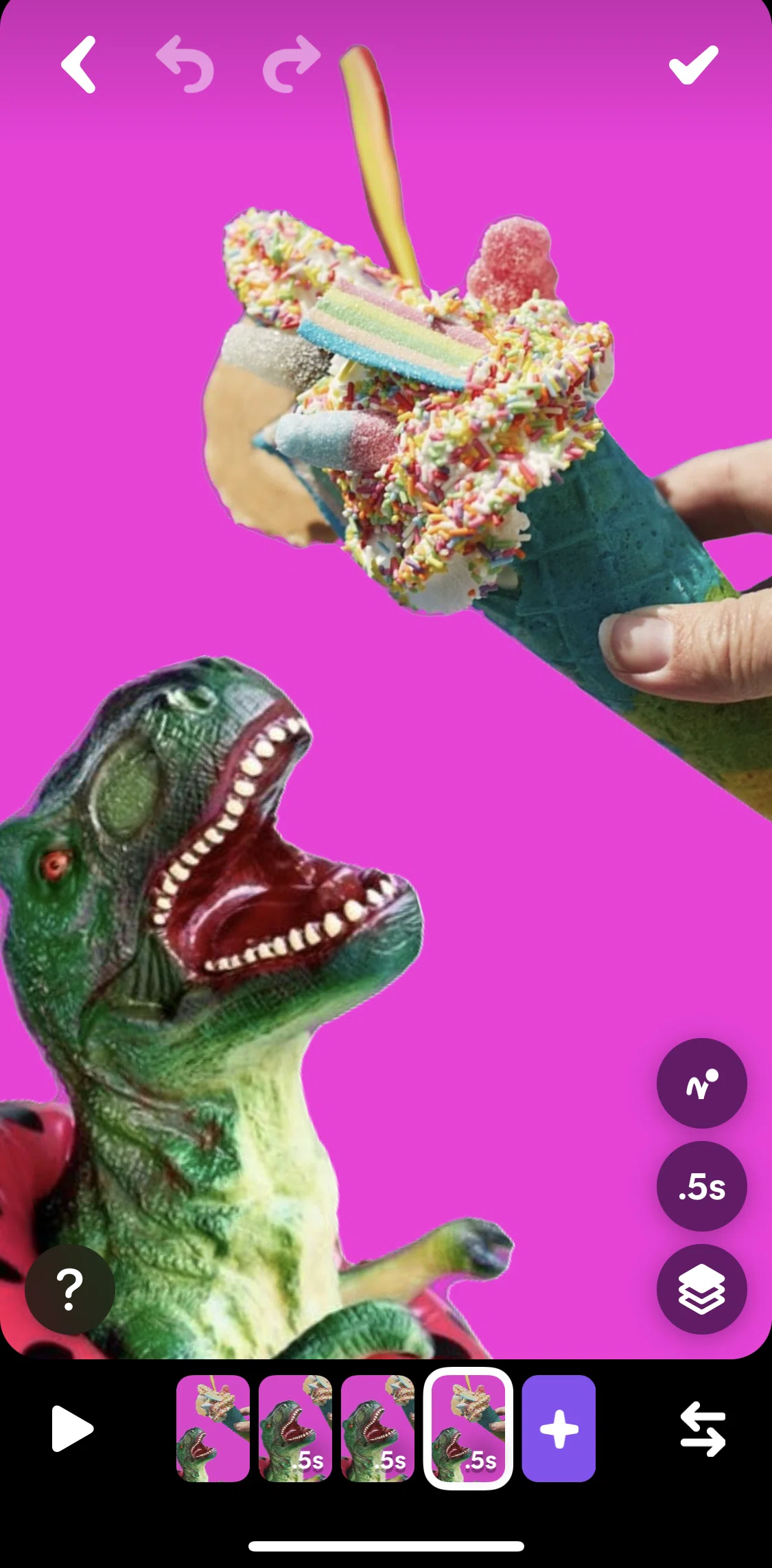 Shuffles by Pinterest Screen screen in the Adding frame effects flow