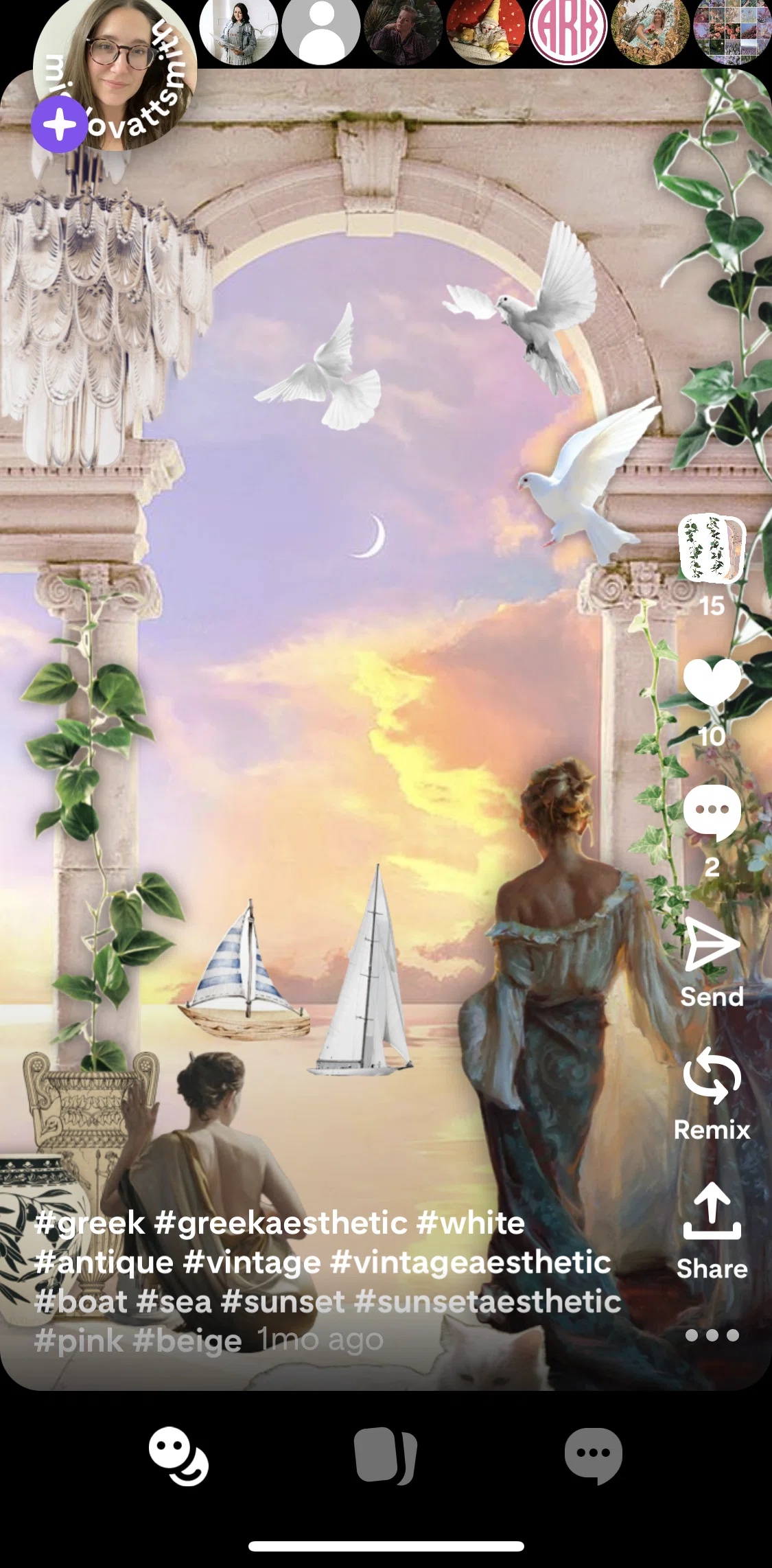 Shuffles by Pinterest Screen screen in the Commenting on a shuffle flow