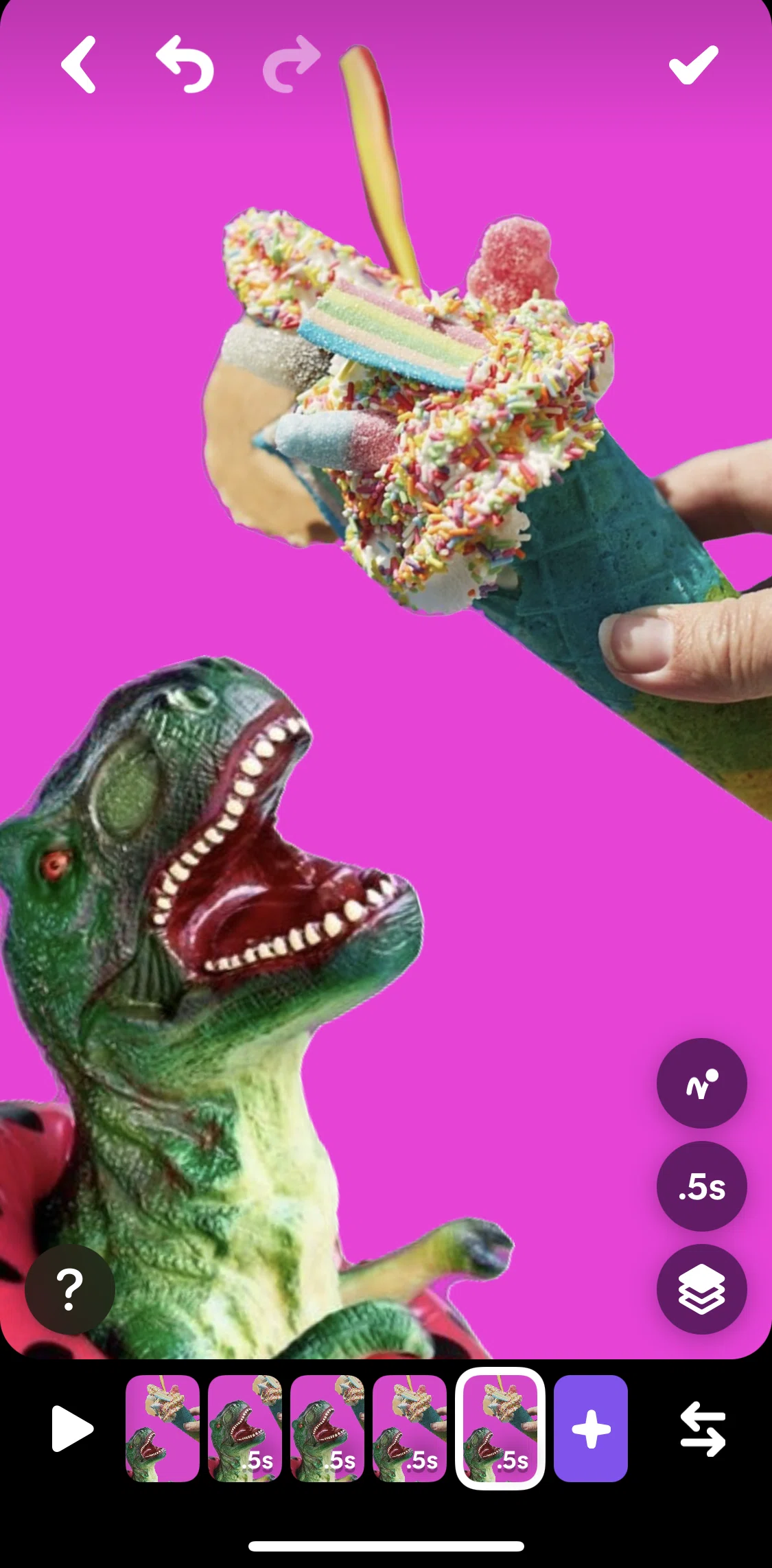 Shuffles by Pinterest Screen screen in the Editing layers flow
