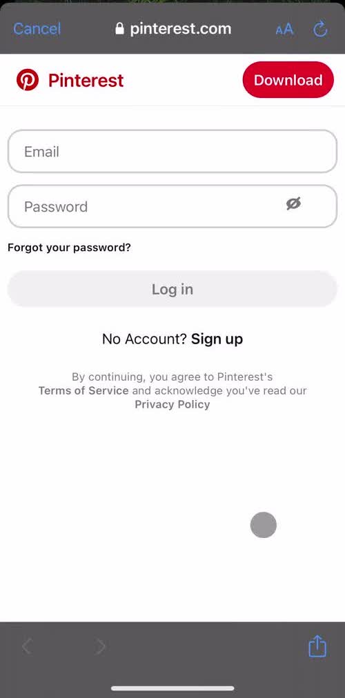 Shuffles Sign up screen in the Onboarding flow