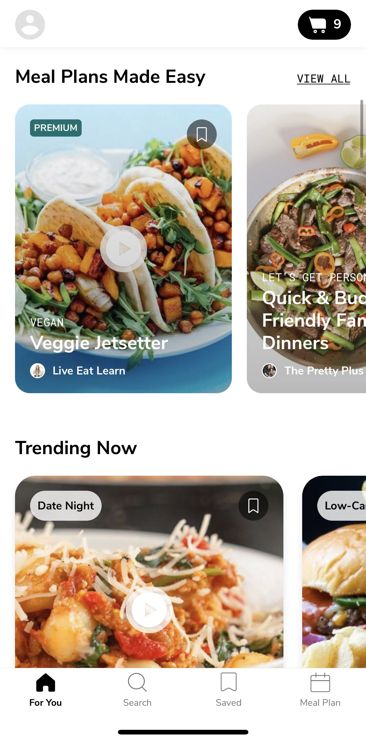 SideChef Screen screen in the View premium meal plan flow