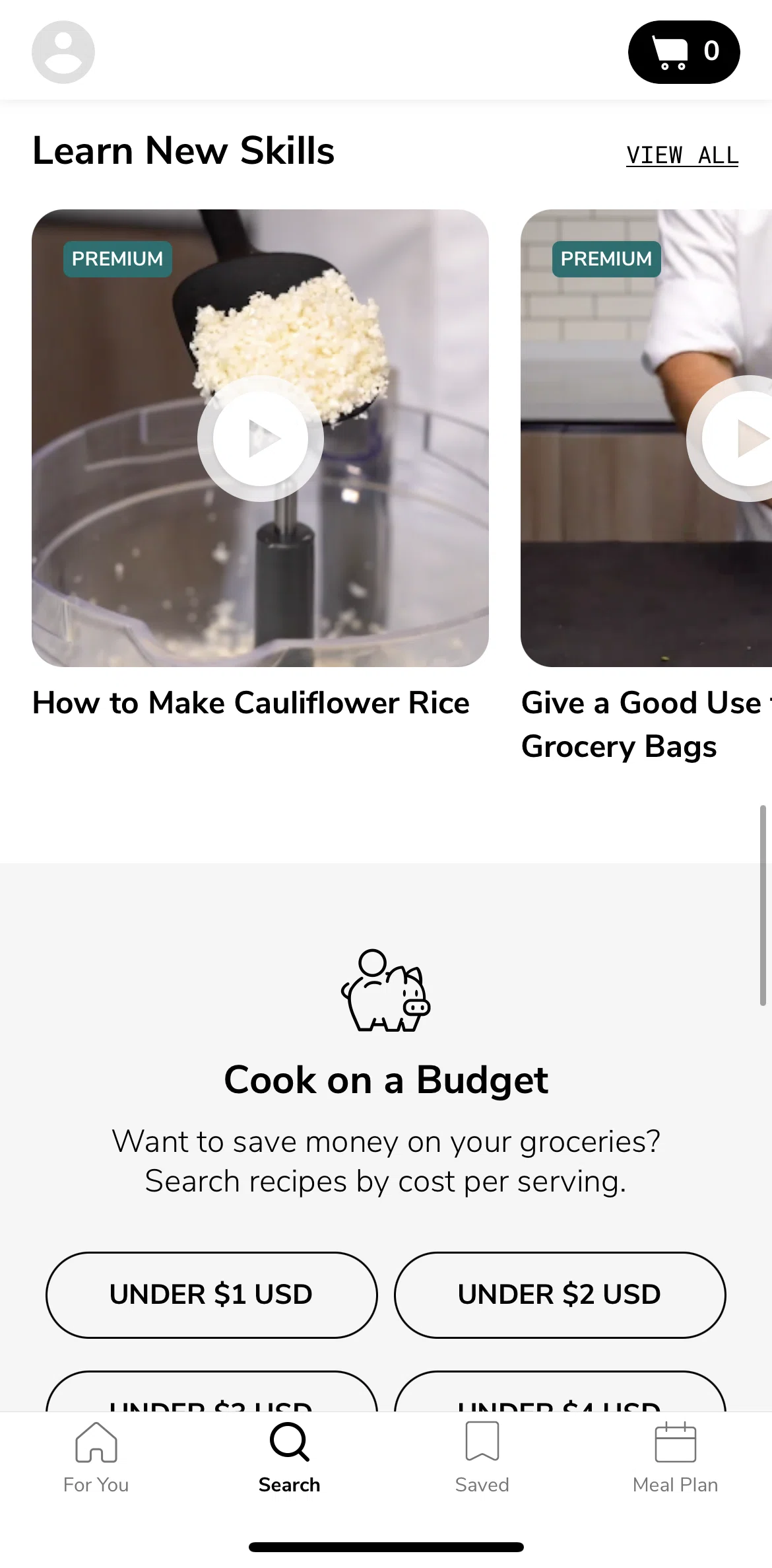 SideChef Screen screen in the Watching cooking video flow